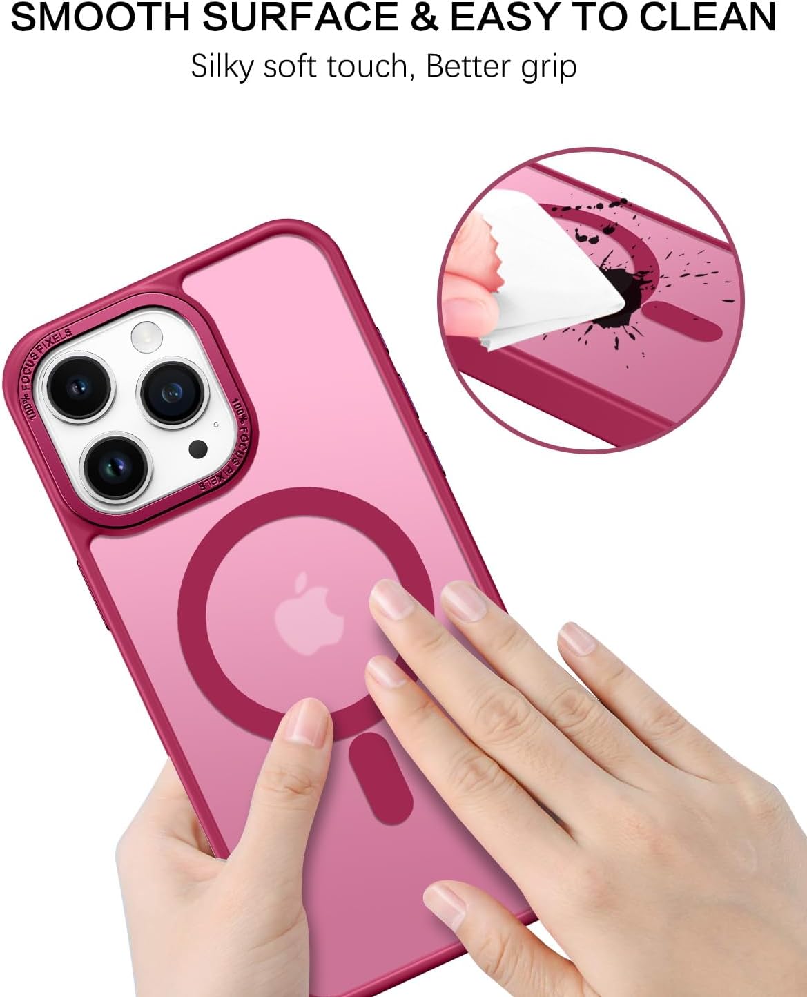 BENTOBEN für iPhone 15 Pro Handyhülle iPhone 15 Pro Magnetisch [kompatibel mit MagSafe] Transluzente, matte, schlanke, stoßfeste Anti-Fingerabdruck-Schutzhülle für iPhone 15 Pro 6.1“ Light Plum