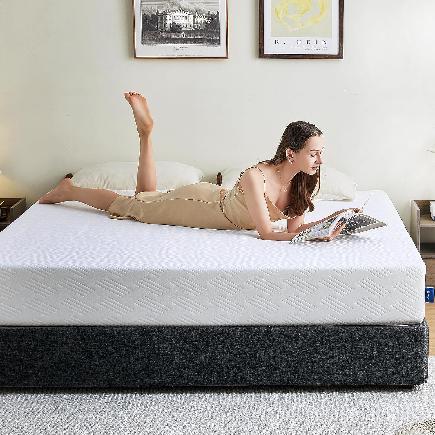 Full Size Mattress, 6/8/10/12 inch Memory Foam Mattress Medium Firm Mattresses for Cool Sleep Relieving Pressure Relief CertiPUR-US Certified Mattress for Adult in a Box(10 inch,Full) · v2