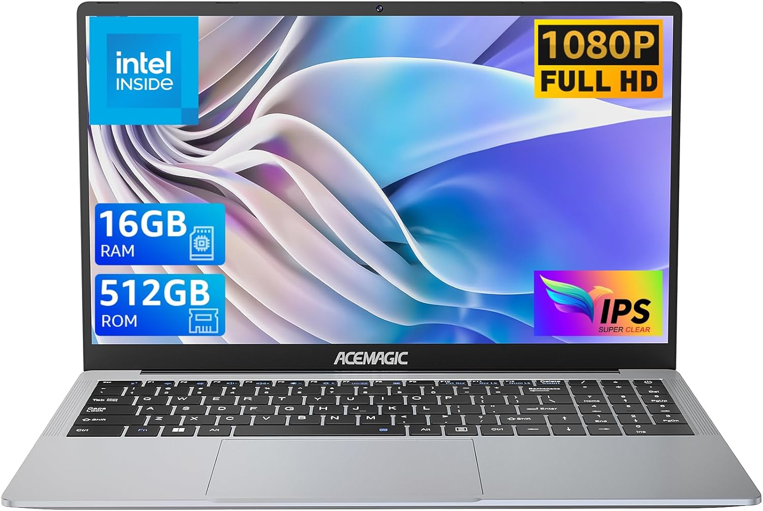 ACEMAGIC Laptop Computer with Intel N95 Windows Laptop 16GB DDR4 512GB M.2 SSD Traditional Laptop Computers 15.6-inch IPS FHD Windows11 WIFI5 BT5.0 HDMI Type-C USB Home Laptops Office Laptops · v4