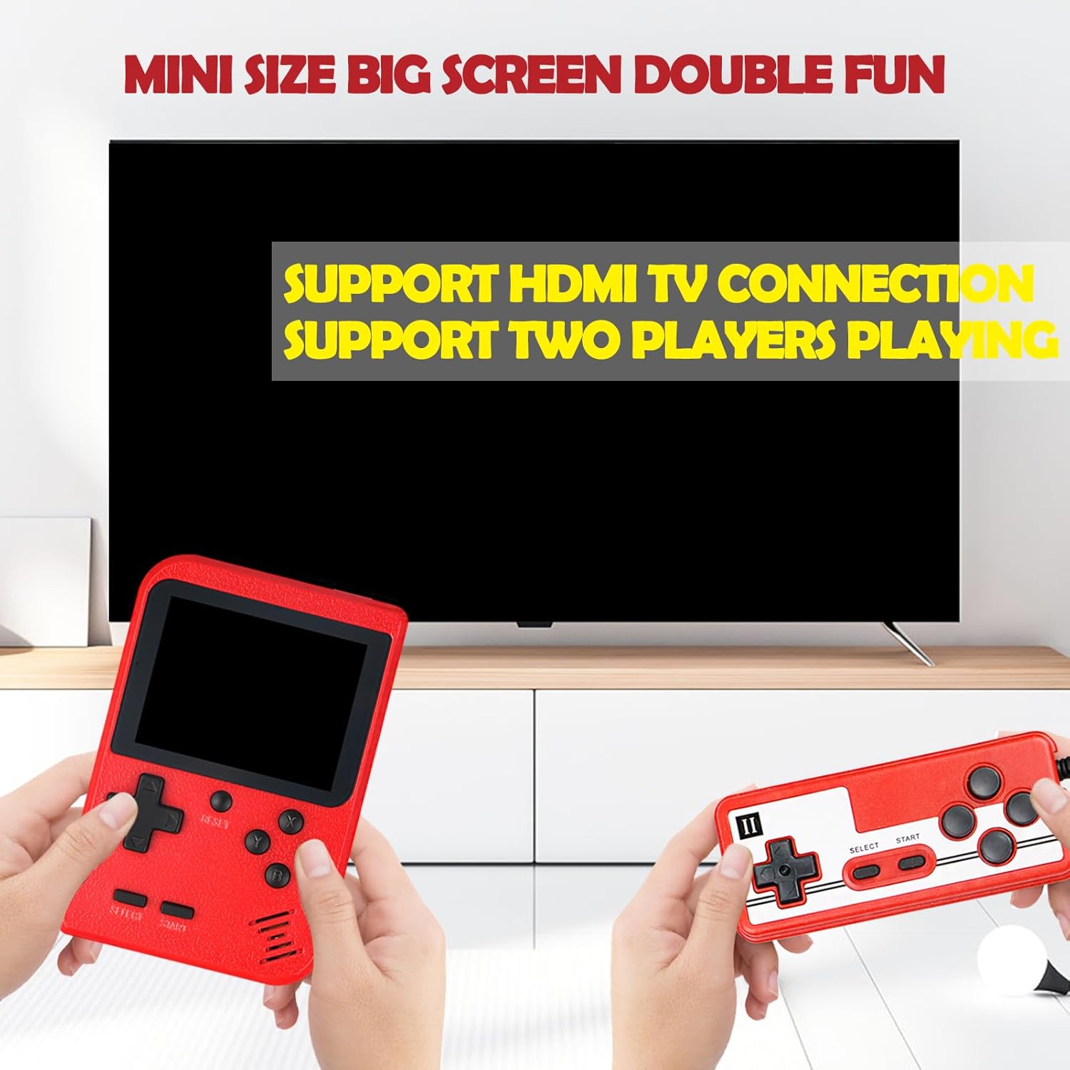 Console di gioco portatile retrò, sistema di gioco portatile con 500 giochi classici, schermo 3.0, batteria ricaricabile integrata da 1020 mAh, modalità due giocatori, ideale per bambini e adulti