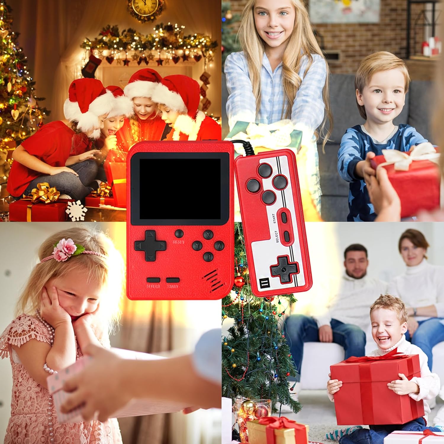 Console di gioco portatile retrò, sistema di gioco portatile con 500 giochi classici, schermo 3.0, batteria ricaricabile integrata da 1020 mAh, modalità due giocatori, ideale per bambini e adulti