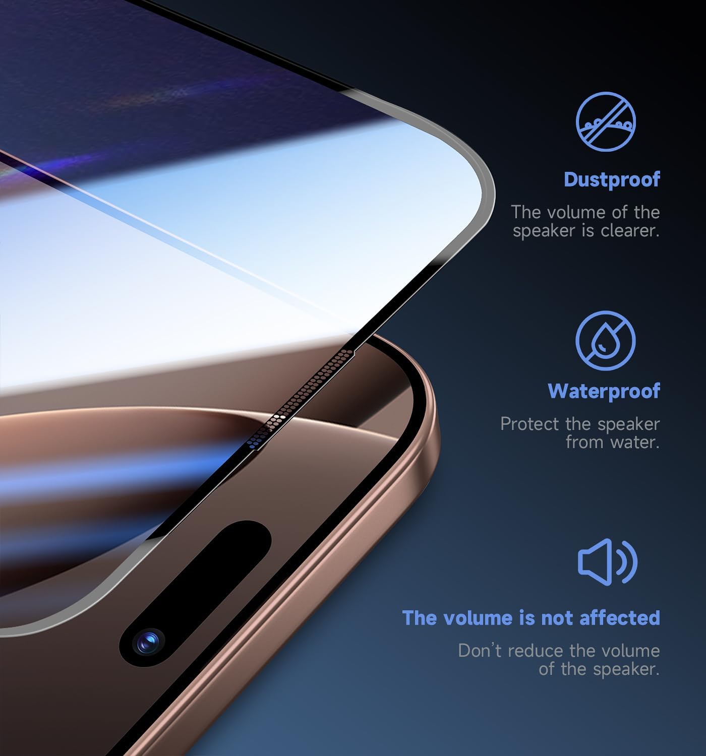 MAGIC JOHN 2 Pack for iPhone 16 Pro 6.3 inch Tempered Glass Screen Protector, Auto Dust-Elimination, Bubble Free, Easy Installation, HD Clear