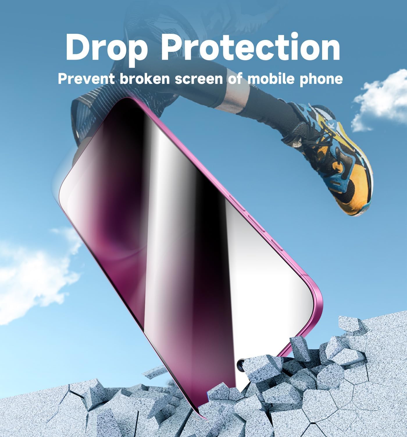 MAGIC JOHN 2er-Pack für iPhone 16 Plus, 6,7 Zoll Displayschutz aus gehärtetem Glas, automatische Staubentfernung, blasenfrei, einfache Installation