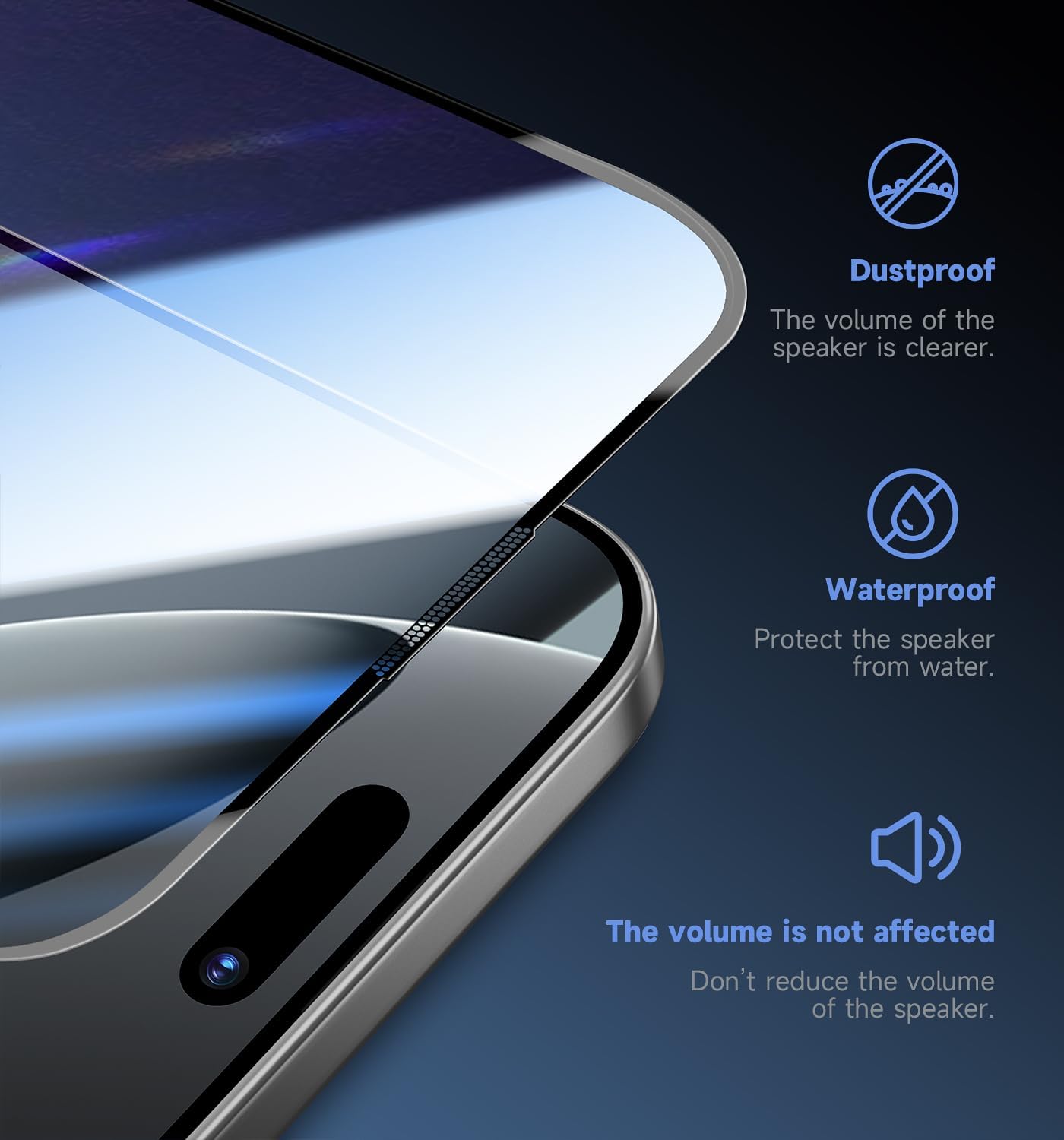 MAGIC JOHN Displayschutz aus gehärtetem Glas für iPhone 16 Pro Max, 6,9 Zoll, automatische Staubentfernung, blasenfrei, einfache Installation, HD-klar, 2er-Pack