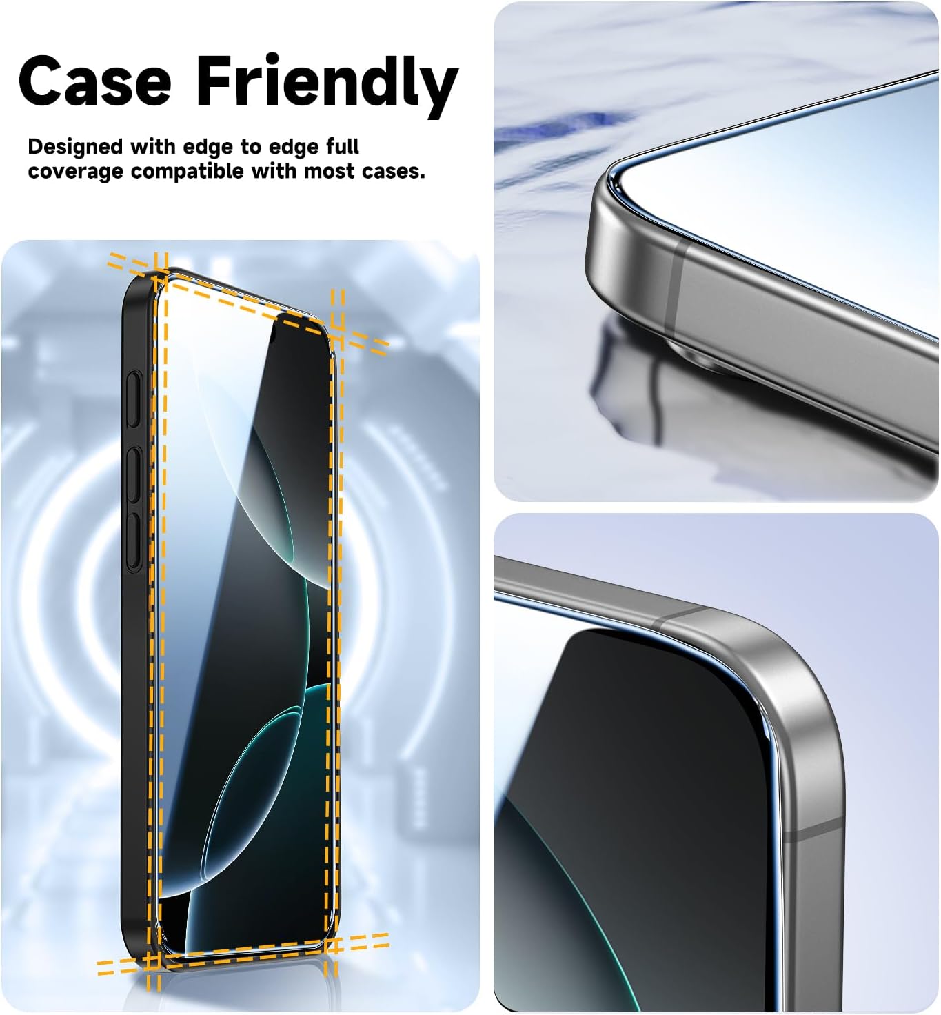 MAGIC JOHN Displayschutz aus gehärtetem Glas für iPhone 16 Pro Max, 6,9 Zoll, automatische Staubentfernung, blasenfrei, einfache Installation, HD-klar, 2er-Pack