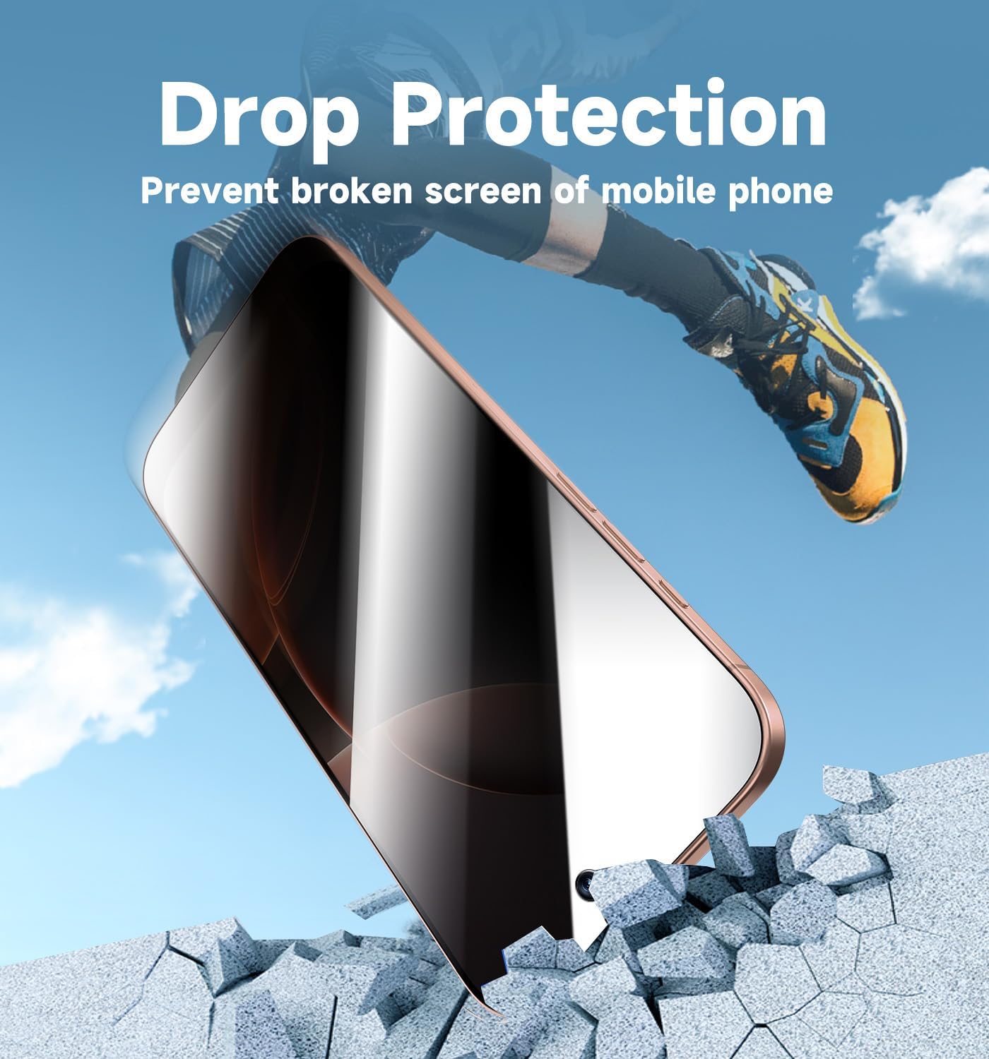 Lot de 2 films de protection d'écran MAGIC JOHN en verre trempé de 6,3 pouces pour iPhone 16 Pro, élimination automatique de la poussière, sans bulles, installation facile