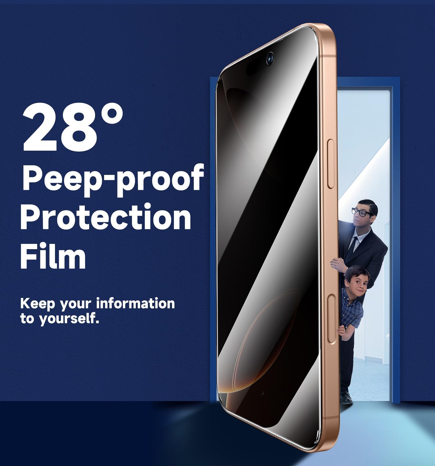 Lot de 2 films de protection d'écran MAGIC JOHN en verre trempé de 6,3 pouces pour iPhone 16 Pro, élimination automatique de la poussière, sans bulles, installation facile