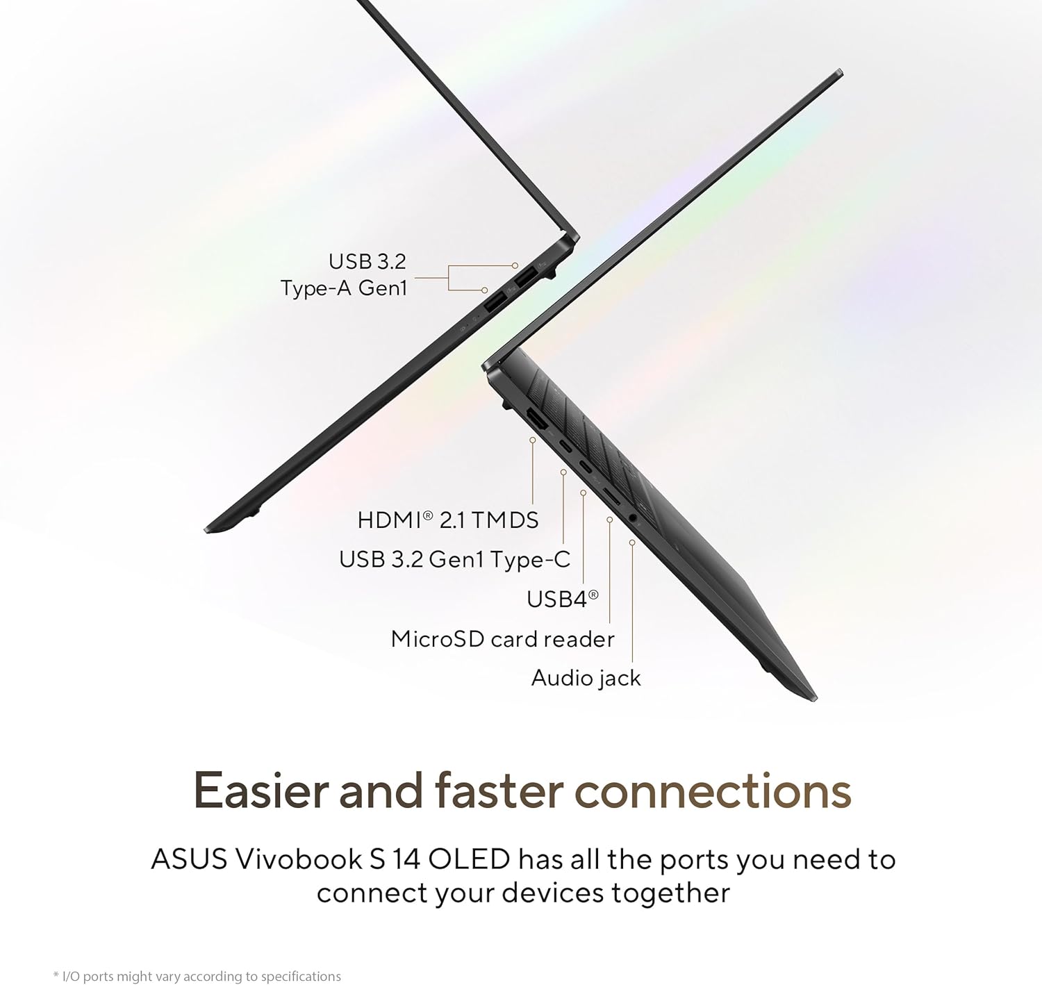 ASUS Vivobook S 14 OLED Laptop, AMD Ryzen AI 9, 24GB, 512GB SSD, Neutral Black, M5406WA-DS76 · v2