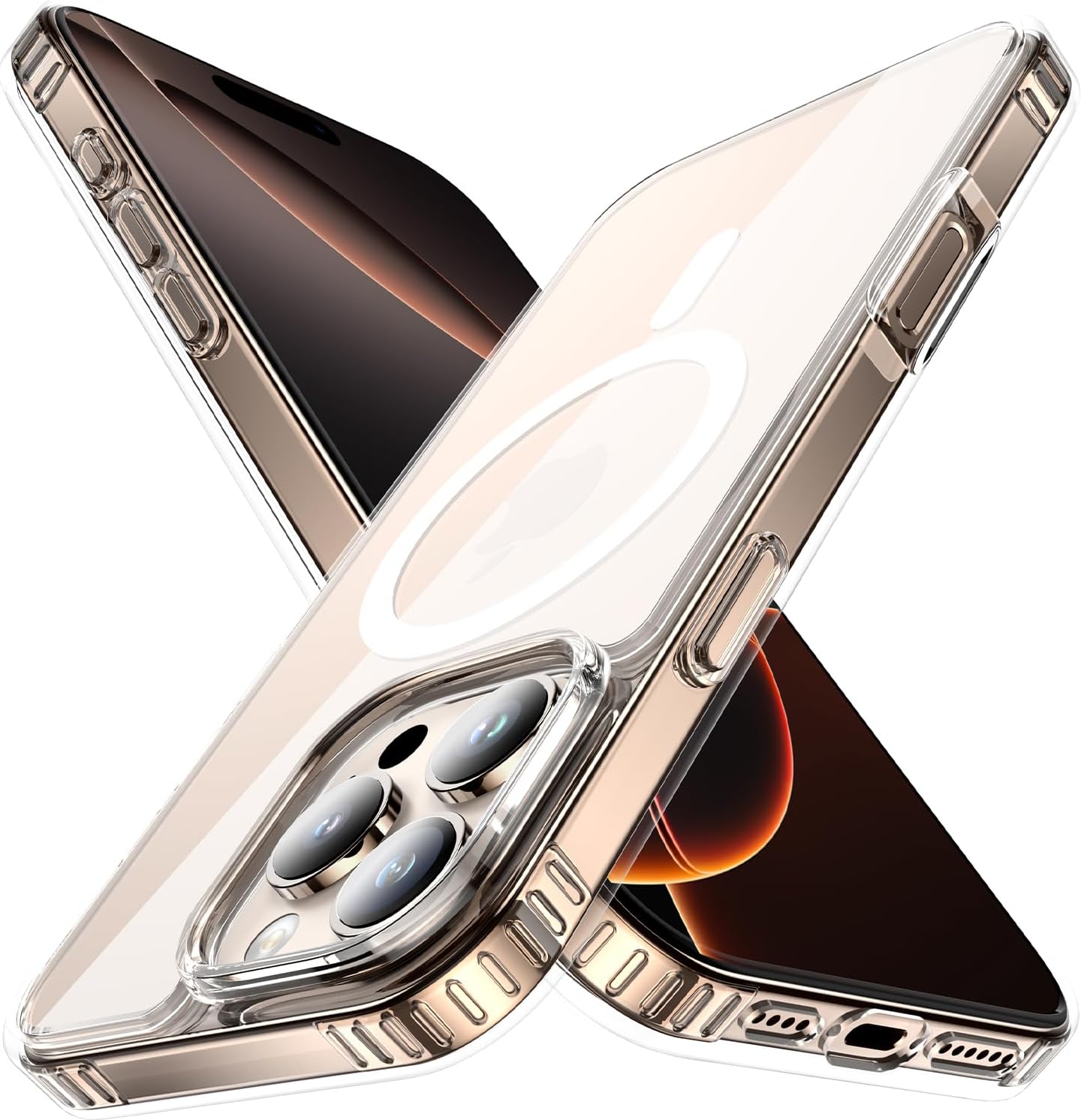 iPhone 16 Pro Max için Ultra Şeffaf Kılıf, MagSafe ile Uyumlu, [16FT Düşme Koruması] [Sararmaya Dayanıklı] iPhone 16 Pro Max için Çizilmeye Dayanıklı Manyetik İnce Telefon Kılıfı, Şeffaf