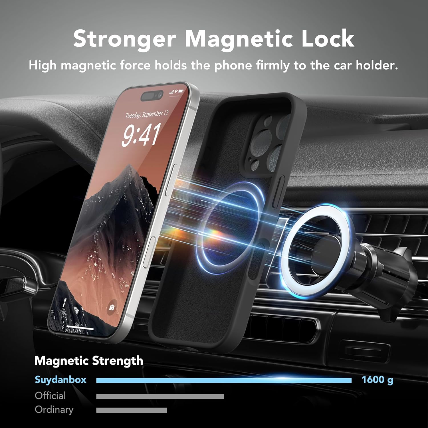 Casing Magnetik untuk iPhone 16 Pro Max, Kompatibel dengan MagSafe, [Perlindungan Kamera Penuh][2 Pelindung Layar] Casing Ponsel Pelindung Silikon Tahan Guncangan untuk iPhone 16 Pro Max 6.9, Hitam