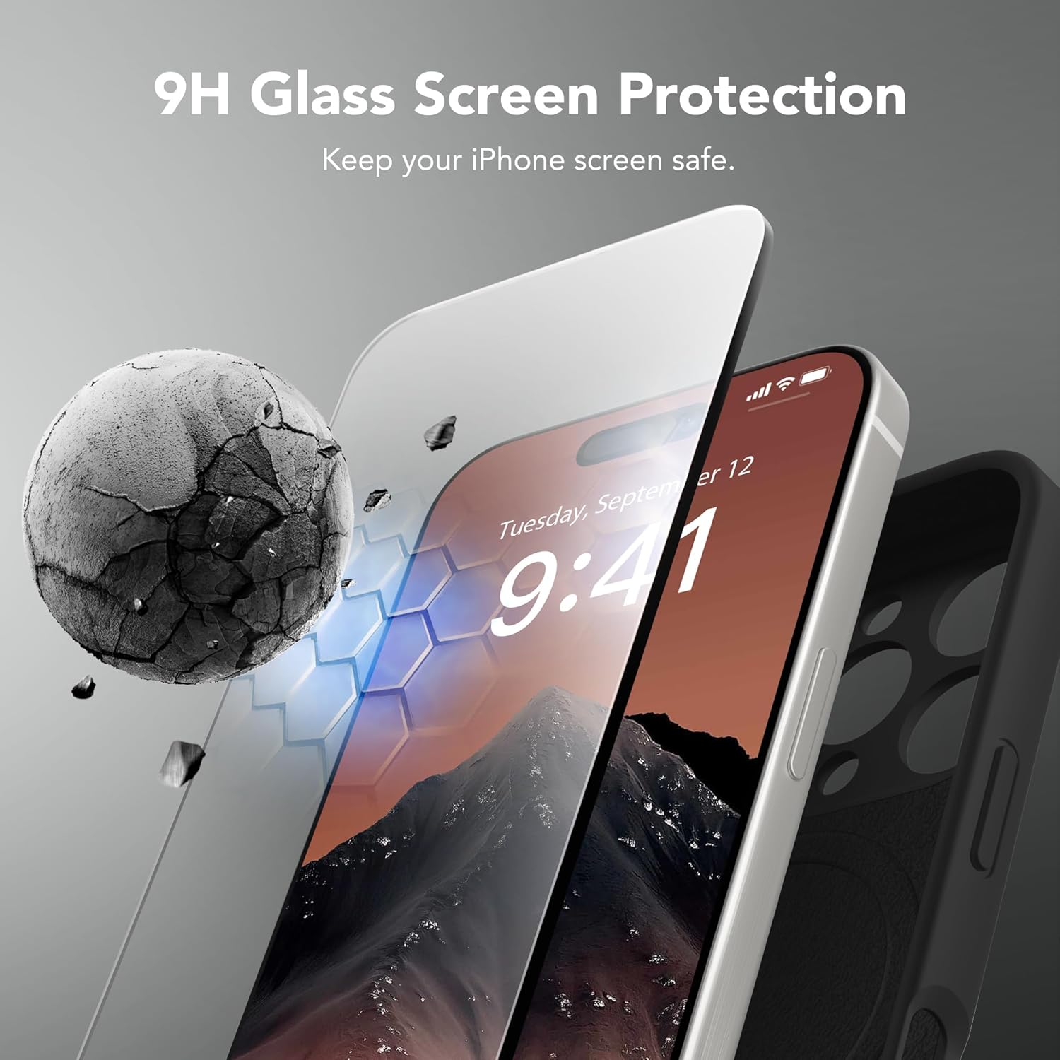 Casing Magnetik untuk iPhone 16 Pro Max, Kompatibel dengan MagSafe, [Perlindungan Kamera Penuh][2 Pelindung Layar] Casing Ponsel Pelindung Silikon Tahan Guncangan untuk iPhone 16 Pro Max 6.9, Hitam