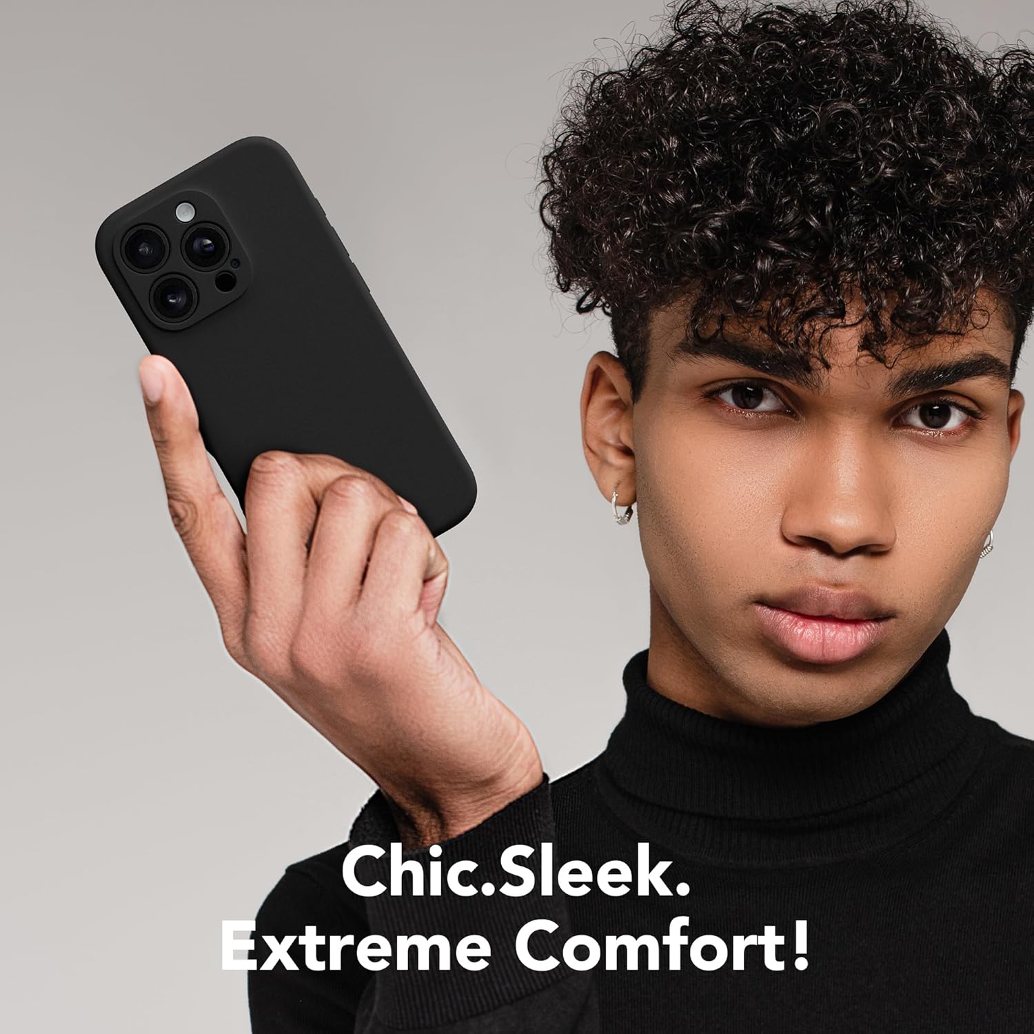 Casing Magnetik untuk iPhone 16 Pro Max, Kompatibel dengan MagSafe, [Perlindungan Kamera Penuh][2 Pelindung Layar] Casing Ponsel Pelindung Silikon Tahan Guncangan untuk iPhone 16 Pro Max 6.9, Hitam
