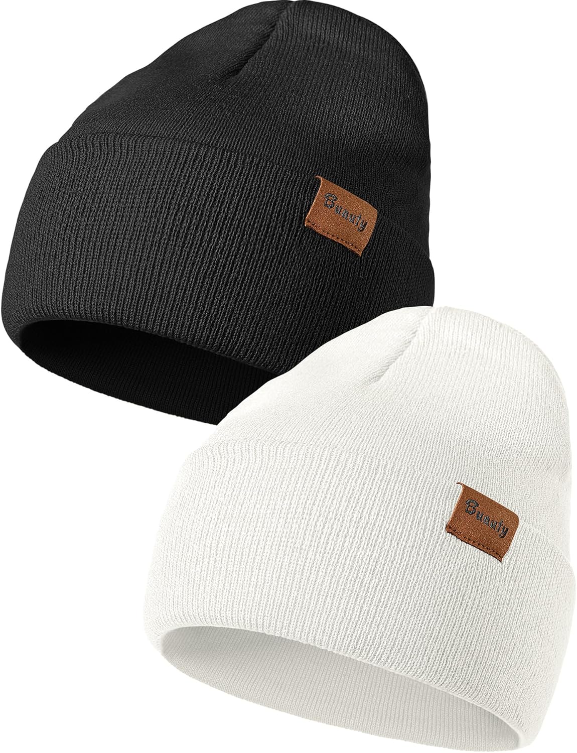 Beanie-Mützen für Herren, Damen, gestrickte Wintermütze, warme Totenkopf-Strumpfmütze, gestreifte Schneemütze, beheizte Mütze mit Bündchen