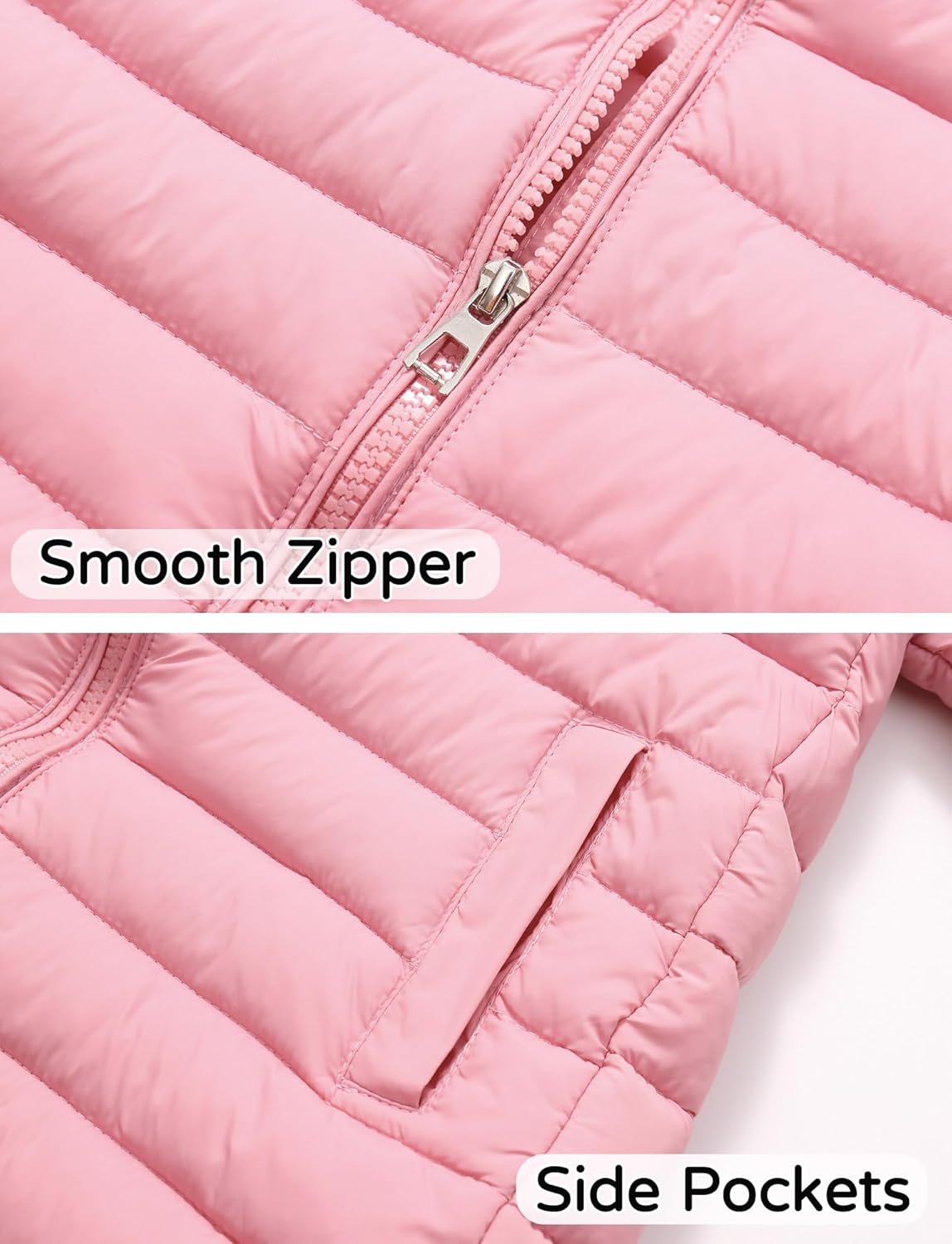 Happy Cherry Kids Long Down Coat Girls Zipper Puffer Hooded Jacket Boys Lightweight Winter Jackets Outwear