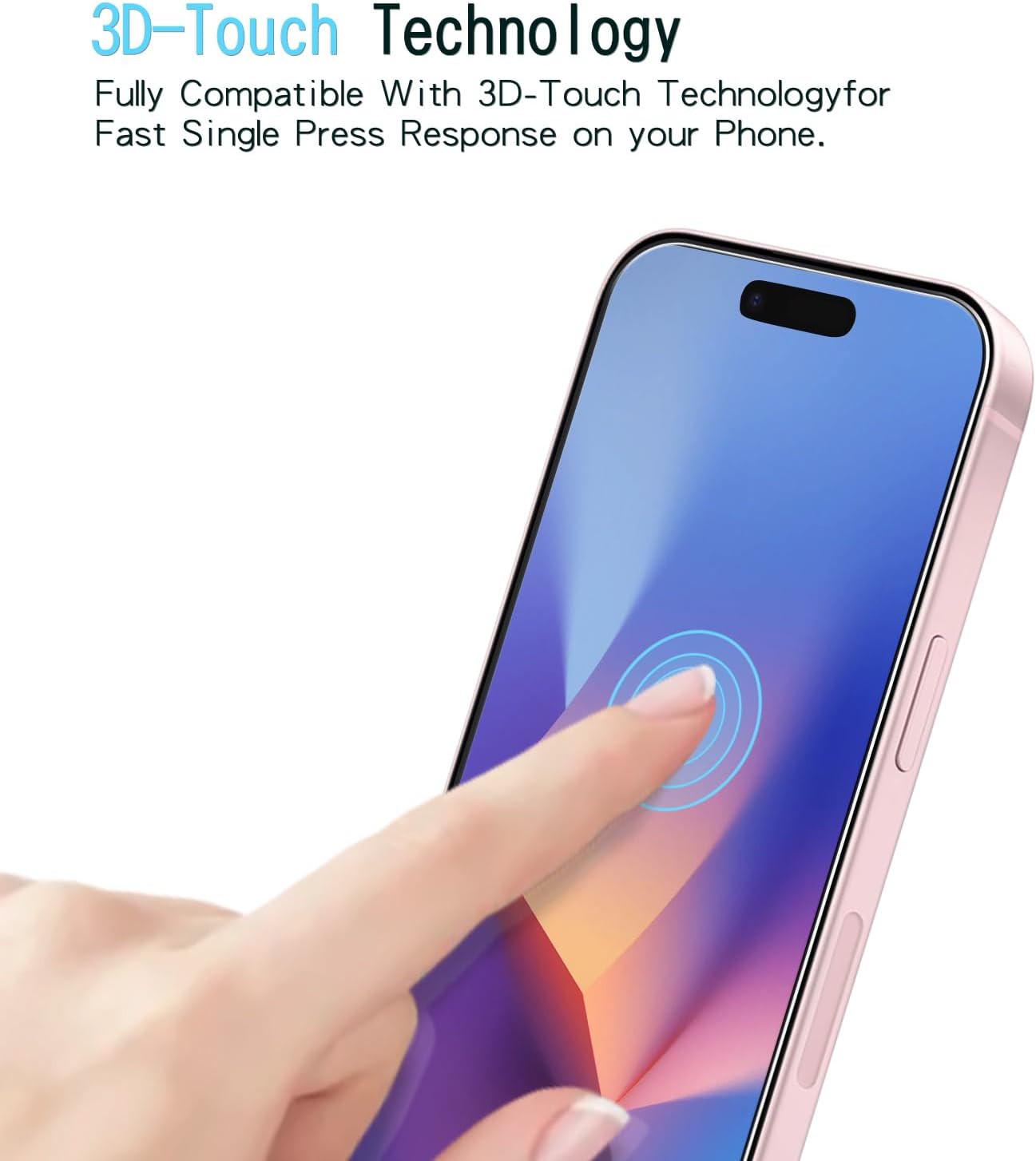 KAREEN [Lot de 2 films de protection d'écran pour iPhone 16 en verre trempé, anti-rayures, sans bulles, dureté 9H, facile à installer