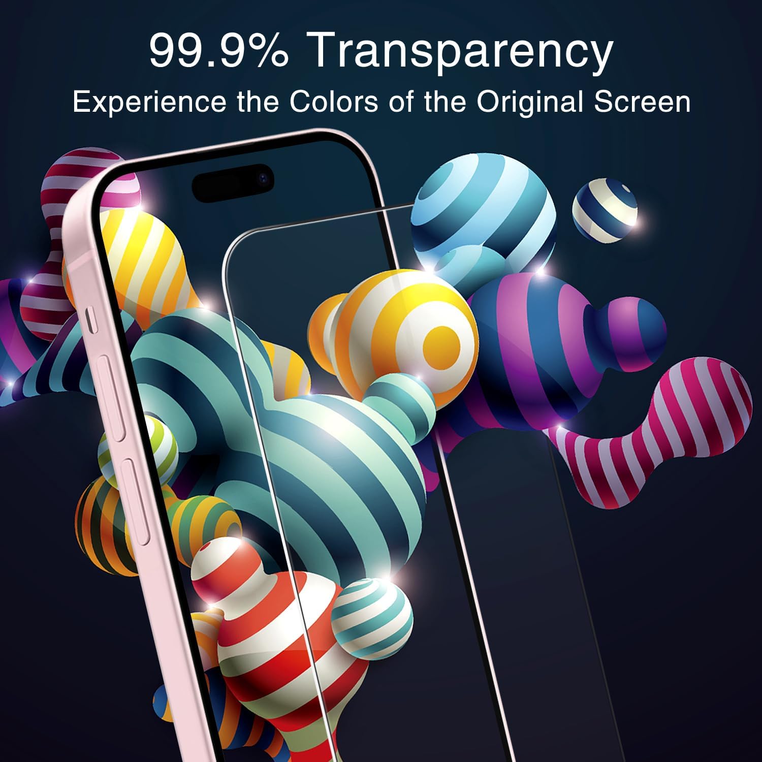 KAREEN [Lot de 2 films de protection d'écran pour iPhone 16 en verre trempé, anti-rayures, sans bulles, dureté 9H, facile à installer