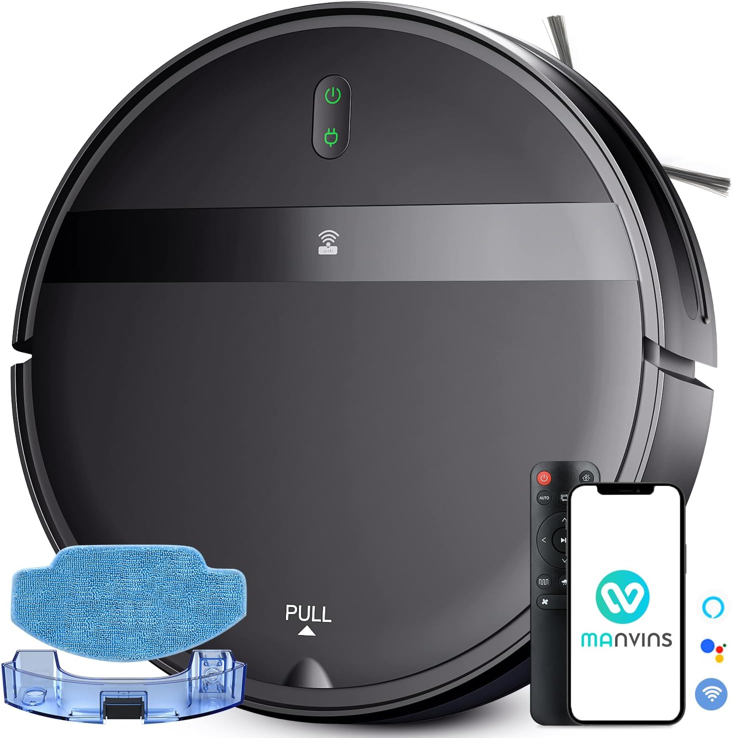 Robot Vacuum and Mop Combo, Tangle-Free Powerful Suction, Robotic Vacuum Cleaner - Alexa  App Scheduling, Long Runtime, Automatic Robot Vacuum Cleaners for Home · v3
