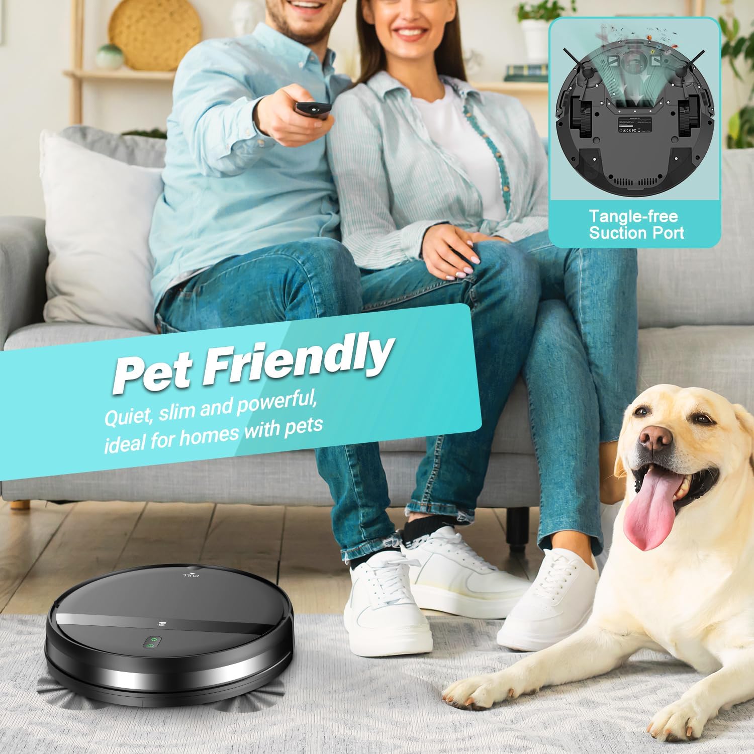 Robot Vacuum and Mop Combo, Tangle-Free Powerful Suction, Robotic Vacuum Cleaner - Alexa  App Scheduling, Long Runtime, Automatic Robot Vacuum Cleaners for Home · v3