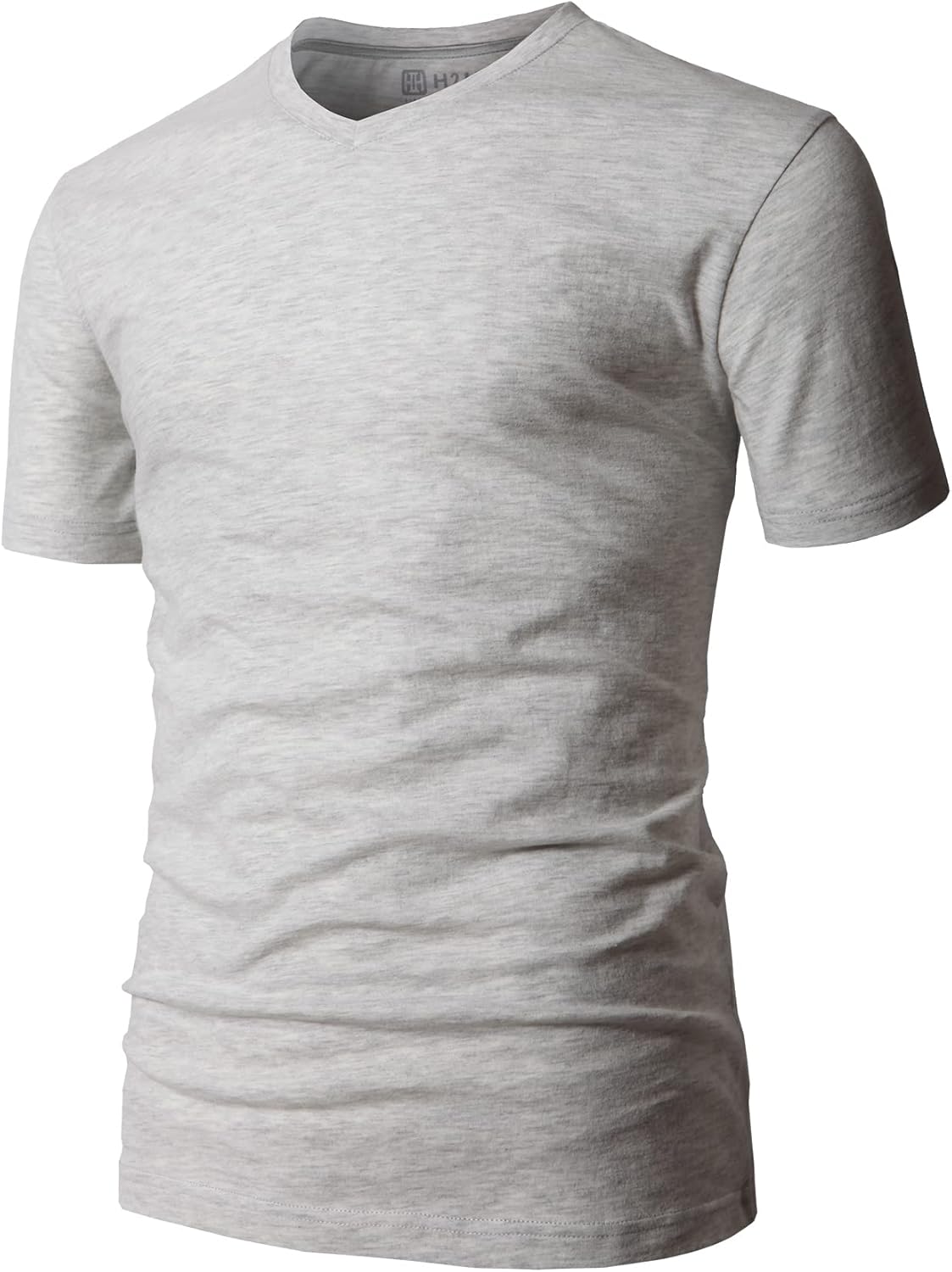 H2H Mens Casual Slim Fit Short Sleeve T-Shirts Soft Lightweight V-Neck/Crew-Neck Size XS to 3XL