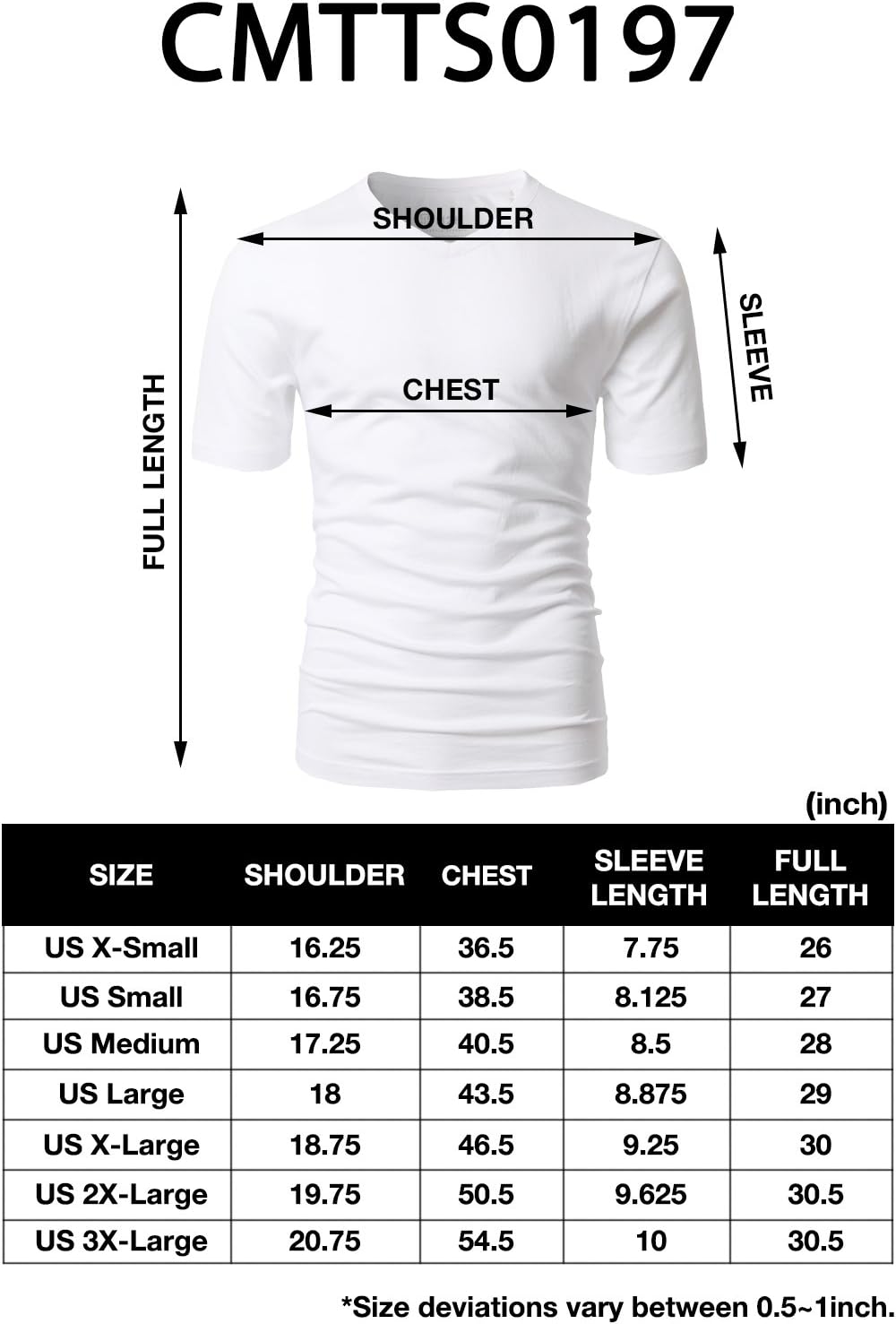H2H Mens Casual Slim Fit Short Sleeve T-Shirts Soft Lightweight V-Neck/Crew-Neck Size XS to 3XL