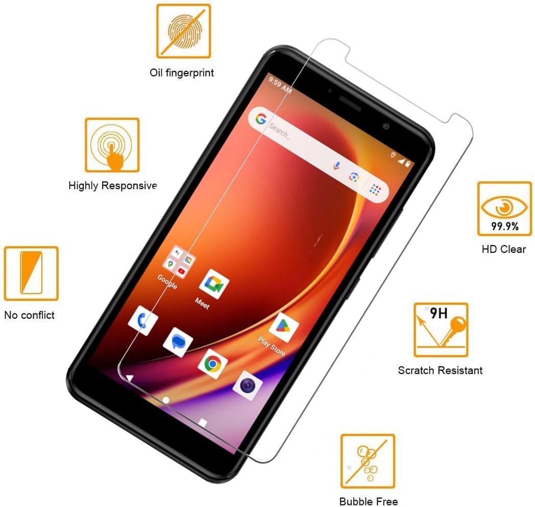 [2 Pack] for HotPepper Panca Tempered Glass, Hot Pepper Panca Screen Protector, Case Friendly 9H Hardness HD Clear Anti-Scratch [Bubble Free] [Anti-Fingerprint] Film for HotPepper Panca L63A