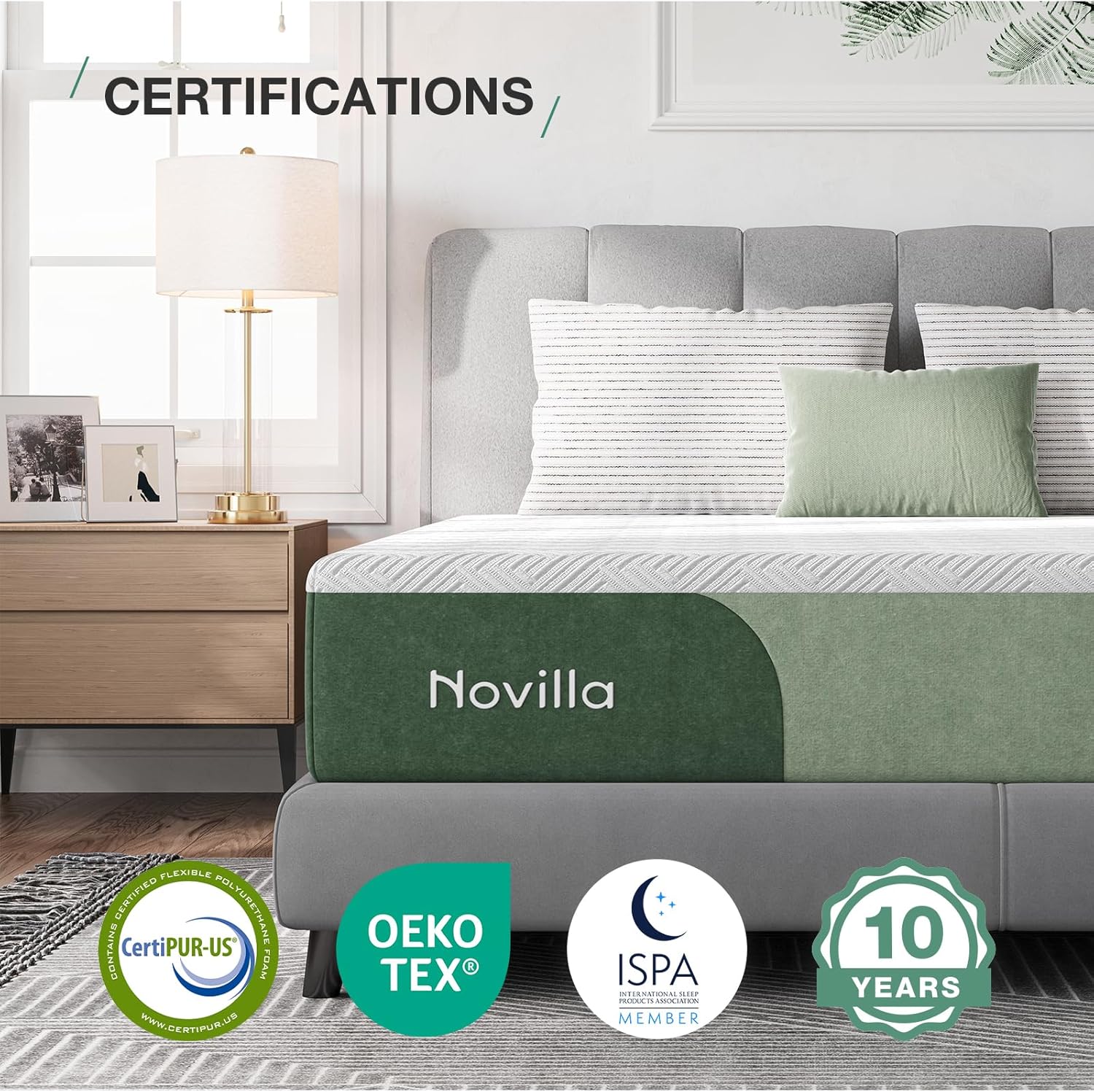 Novilla Queen Mattress 12 Inch Queen Size Memory Foam Mattresses with Cooling Gel Foam for Pressure Relief Mattress in a Box Medium Plush Bed Mattress Queen Size · v2