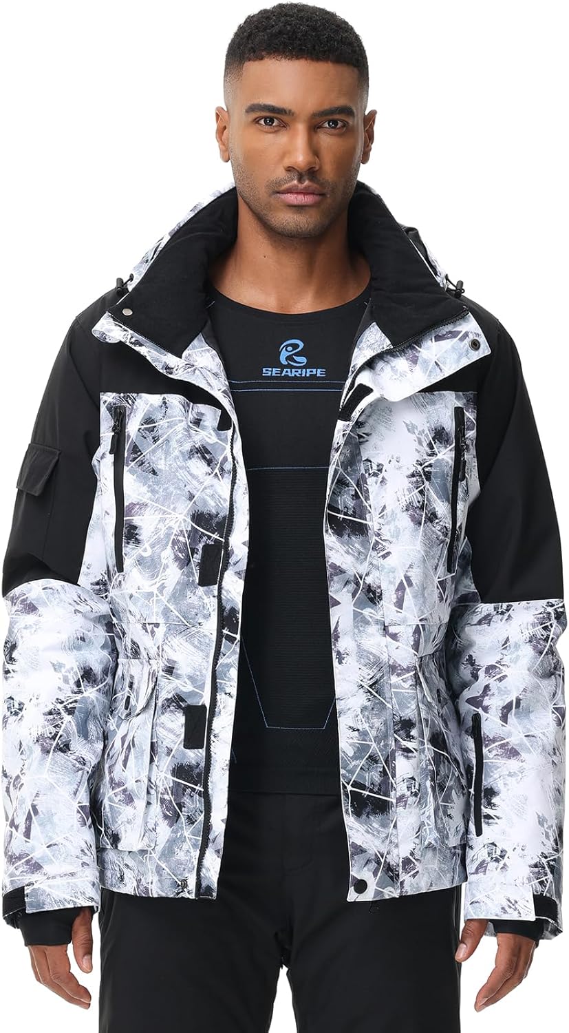 YEEFINE Mens Ski Suits Waterproof Winter Snowsuit Snow Snowboard Jackets Coats Pants Set · v3