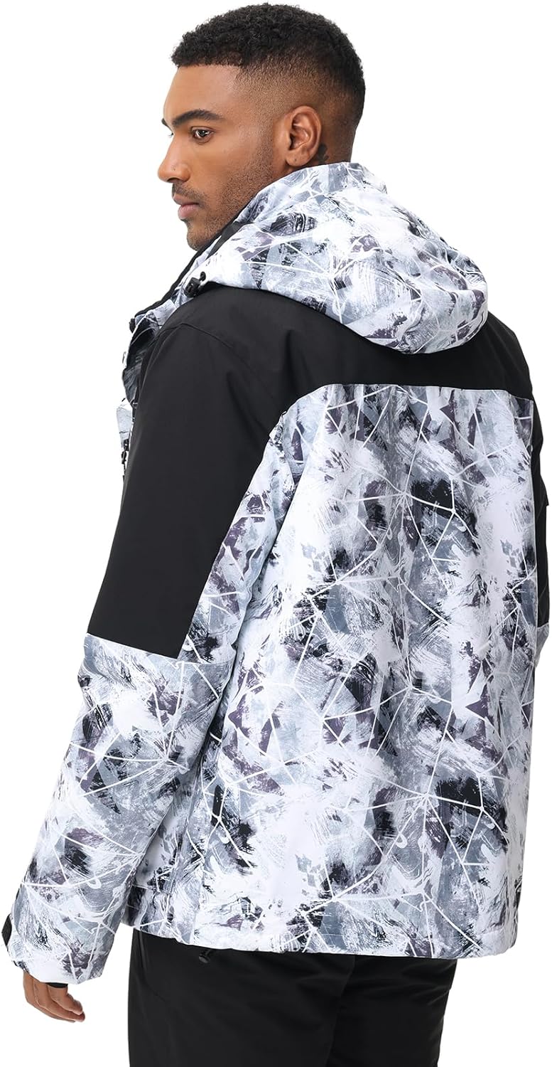 YEEFINE Mens Ski Suits Waterproof Winter Snowsuit Snow Snowboard Jackets Coats Pants Set · v3