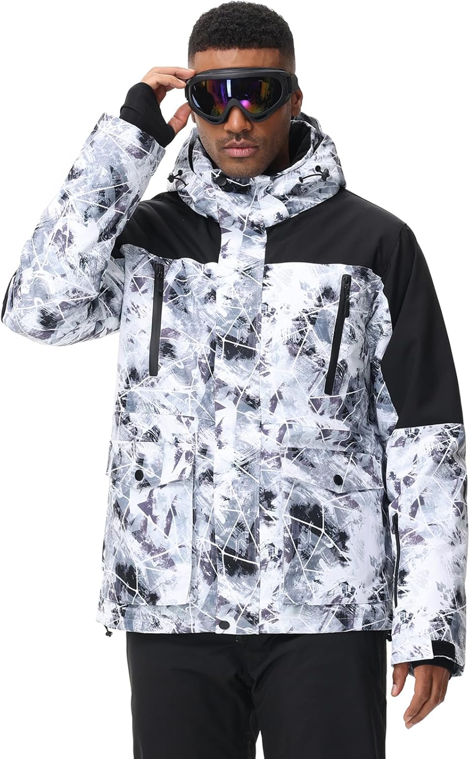 YEEFINE Mens Ski Suits Waterproof Winter Snowsuit Snow Snowboard Jackets Coats Pants Set · v3