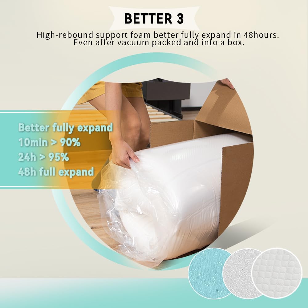 Colchón doble, 12 pulgadas para niños y adultos, espuma viscoelástica en gel [versión premium] Colchones de tamaño mediano, tamaño doble, cama en una caja, sin fibra de vidrio, refrescante, alivia la presión del sueño, amplificador de espuma certificado de seguridad; tela