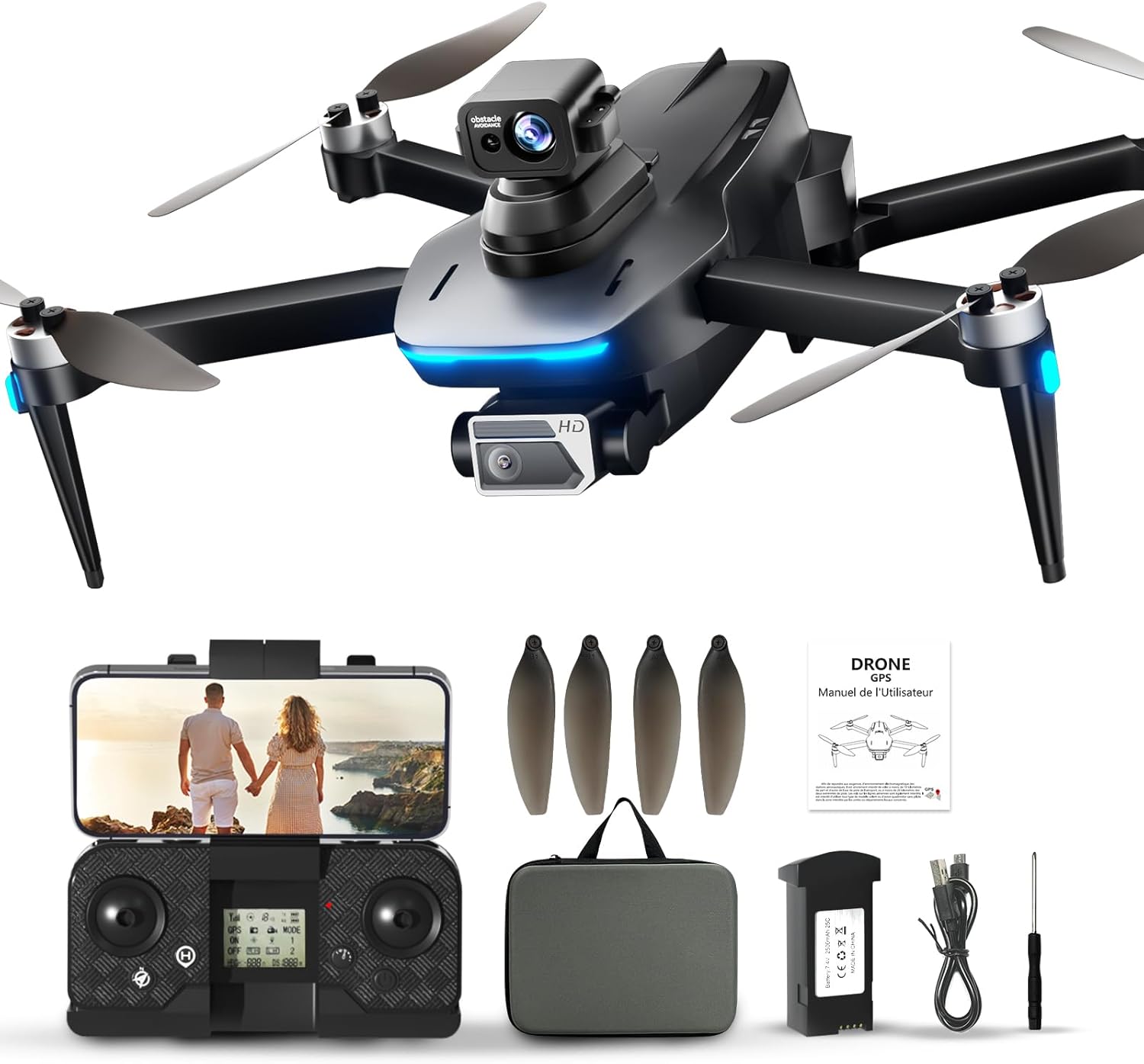 Droni GPS con fotocamera per adulti 4K sotto 249 g, drone HYTOBP S162 Max con telecamera regolabile a 90° max 40 minuti di volo, 2 batterie, motore brushless, trasmissione 5 GHz, ritorno automatico, droni 4K con fotocamera per adulti