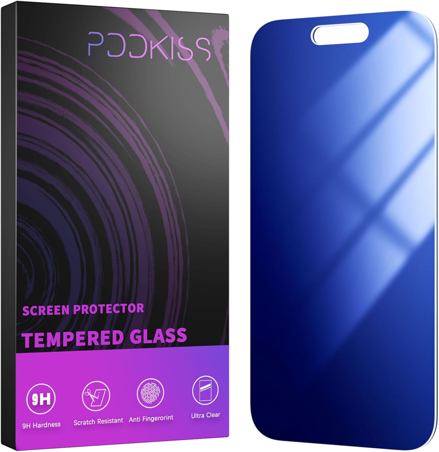 for iPhone 16 Plus Blue Light Screen Protector Tempered Glass 6.7 Inch,HD Anti Blue Light Easy Installation