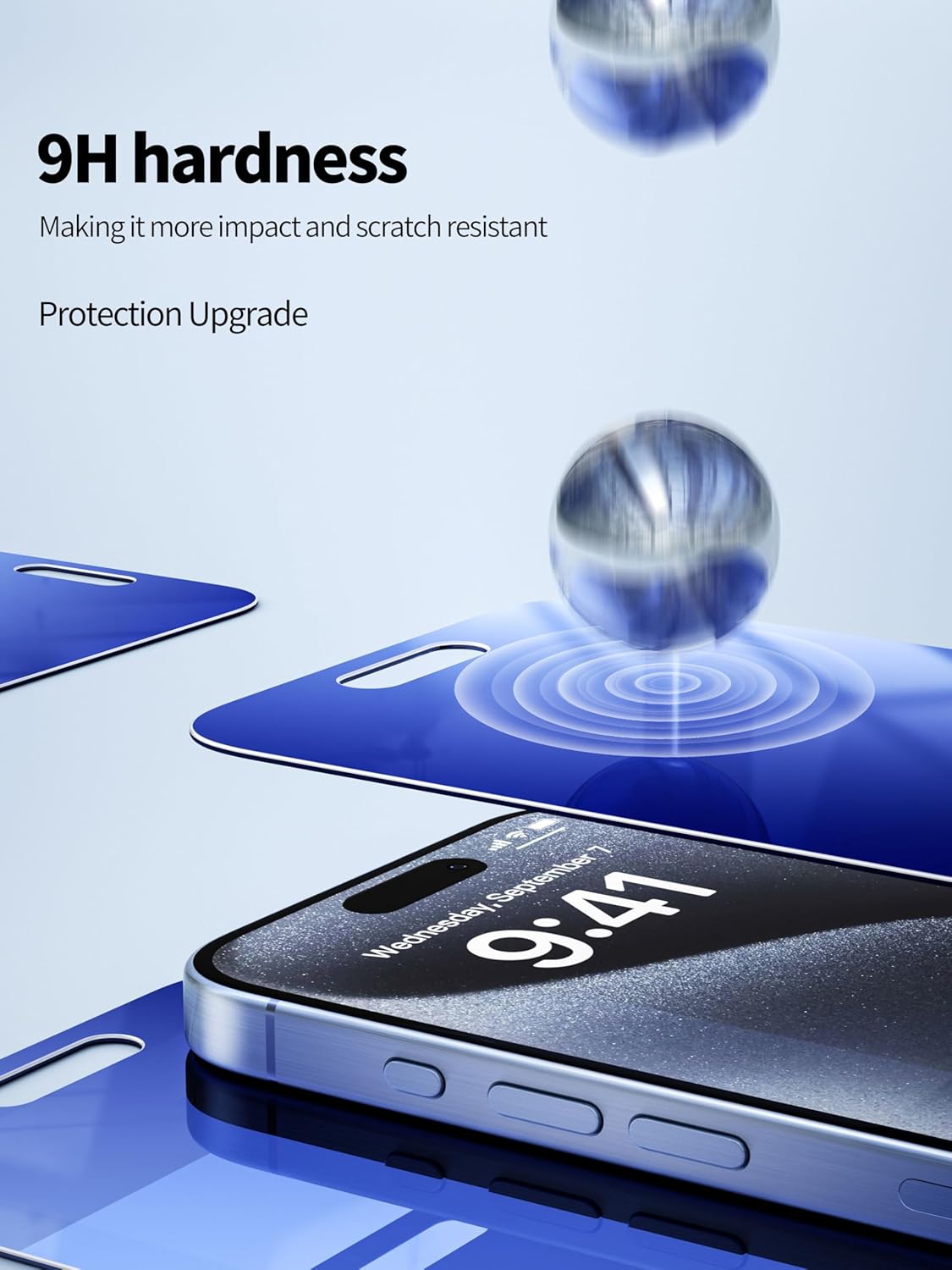 for iPhone 16 Plus Blue Light Screen Protector Tempered Glass 6.7 Inch,HD Anti Blue Light Easy Installation