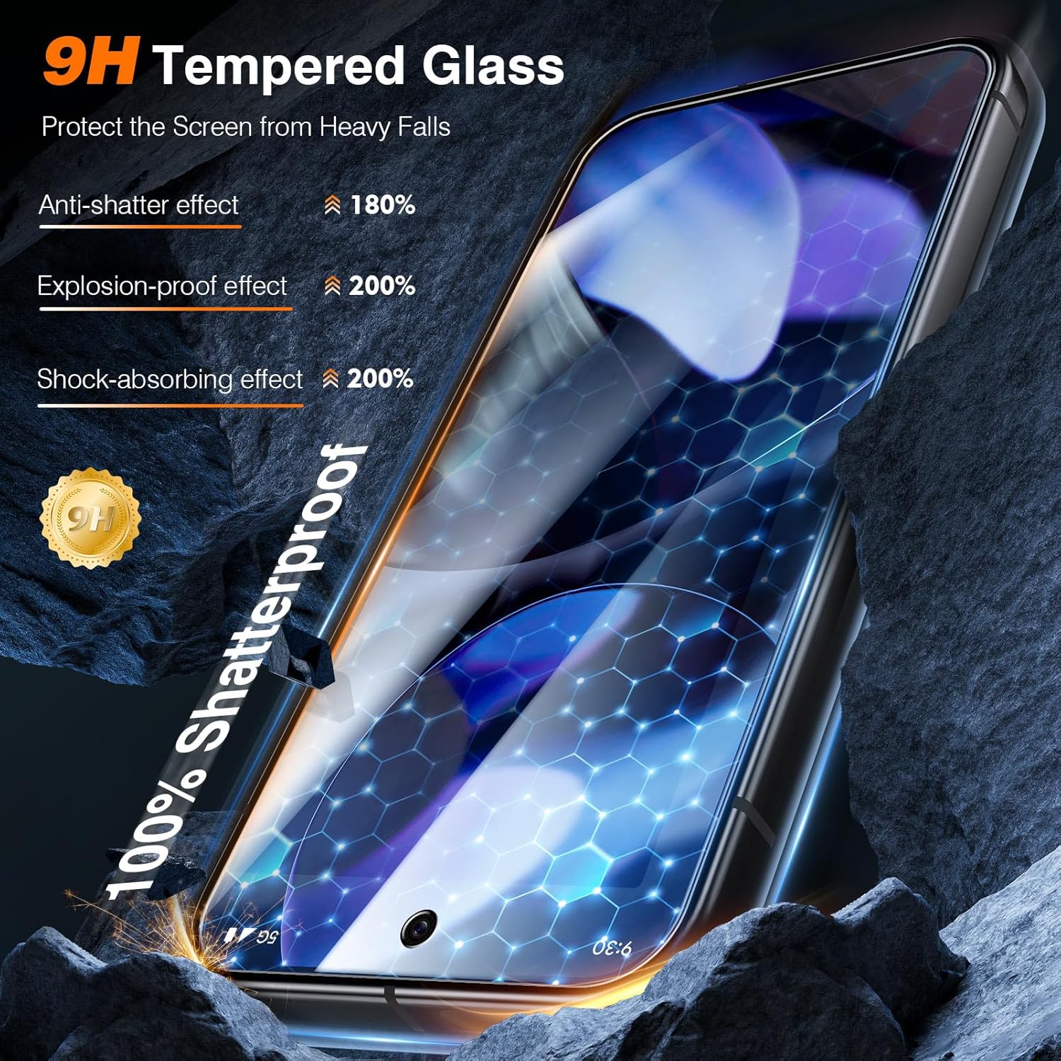 LK 2 Pack Tempered Glass Screen Protector for Google Pixel 9, Full Cover Screen Protector, Auto-Installation, 0 Dust  Bubbles, Scratch-Resistant, HD amp; Anti-Fingerprint for Pixel 9