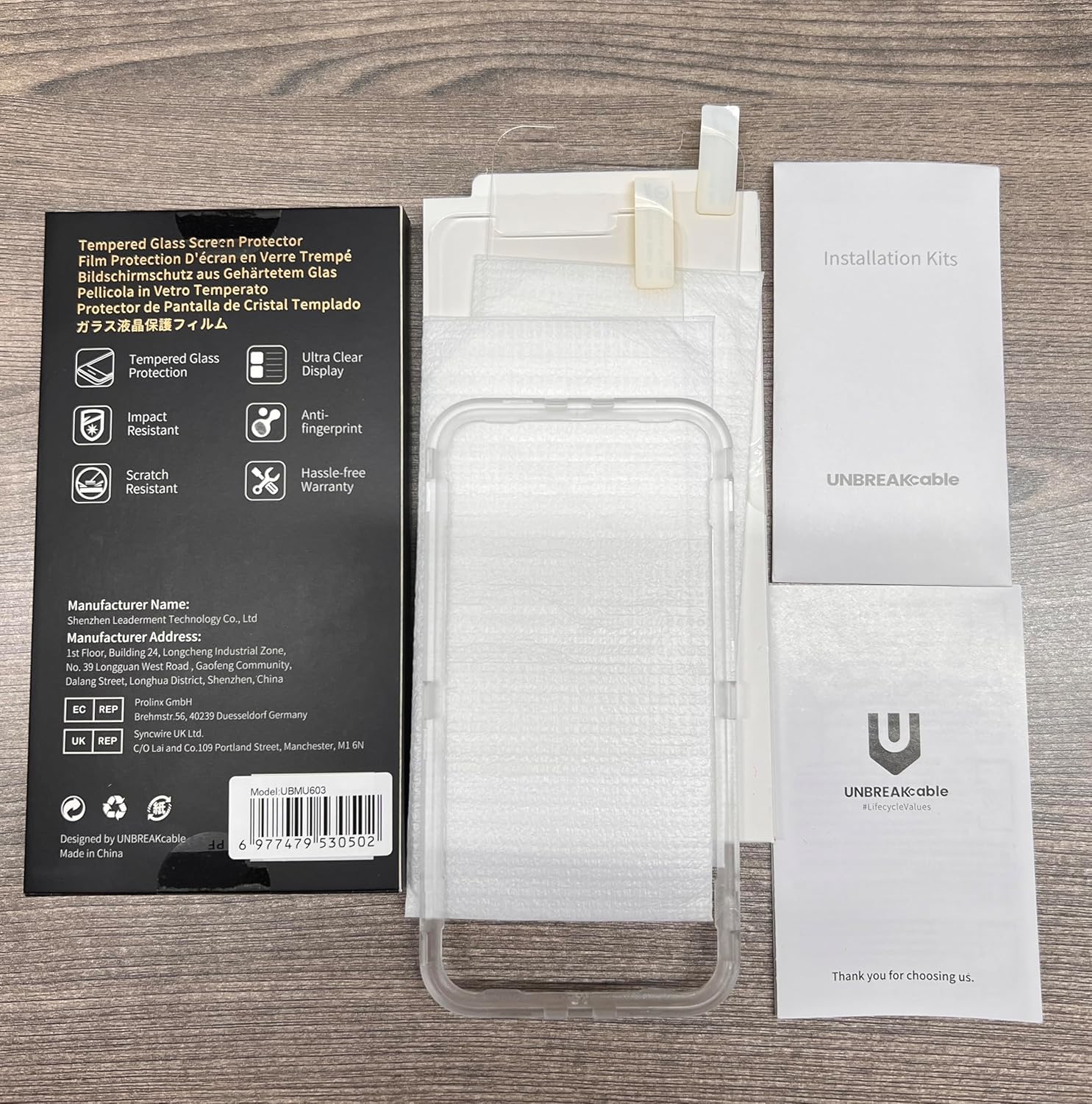 UNBREAKcable Shatterproof Tempered Glass Screen Protector for iPhone 11/iPhone XR [2-Pack] [Easy Installation Frame] [9H Hardness] [99.99% HD Clear][Bubble Free] for Apple 6.1'
