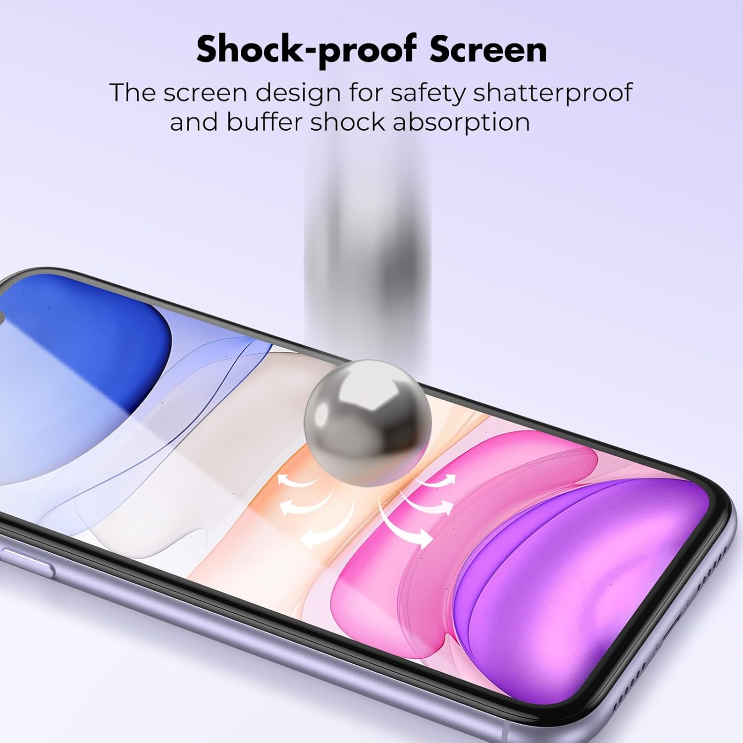 UNBREAKcable Shatterproof Tempered Glass Screen Protector for iPhone 11/iPhone XR [2-Pack] [Easy Installation Frame] [9H Hardness] [99.99% HD Clear][Bubble Free] for Apple 6.1'