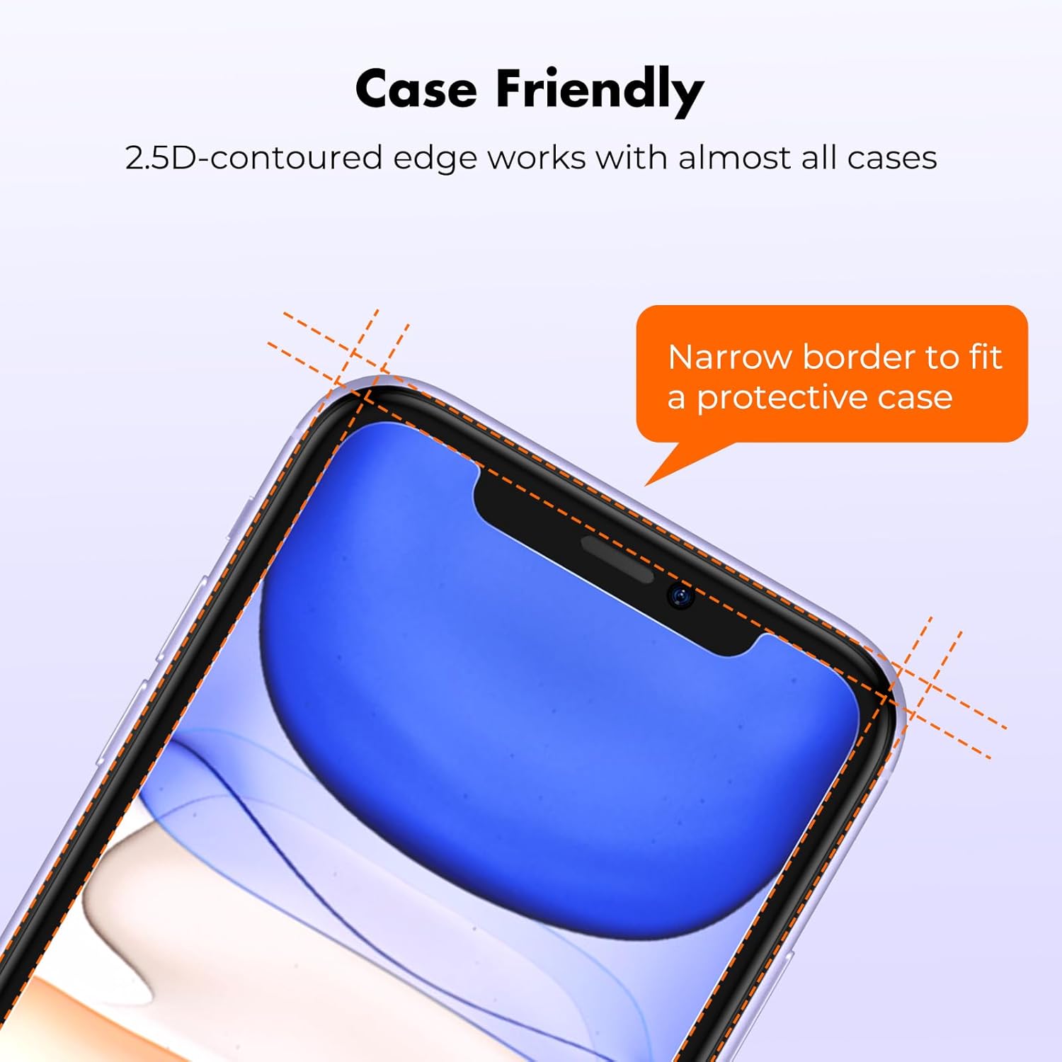 UNBREAKcable Shatterproof Tempered Glass Screen Protector for iPhone 11/iPhone XR [2-Pack] [Easy Installation Frame] [9H Hardness] [99.99% HD Clear][Bubble Free] for Apple 6.1'