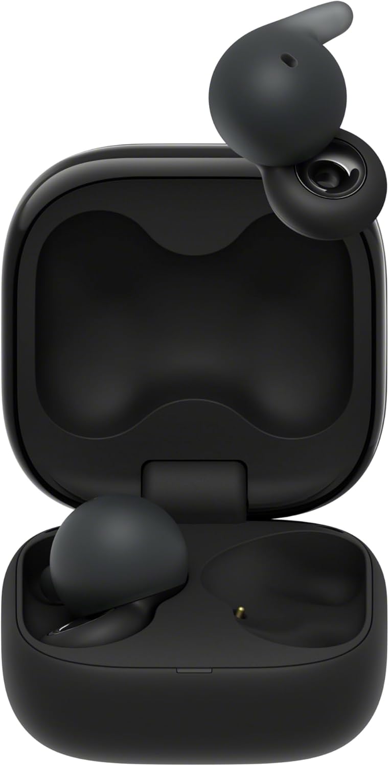 Kabellose Ohrhörer mit Geräuschminimierung von Sony mit hochauflösendem Audio, tiefem Bass, klarer Gesprächsqualität, IPX4-Wasserbeständigkeit, Alexa Google Assistant, lange Akkulaufzeit, leicht — Schwarz