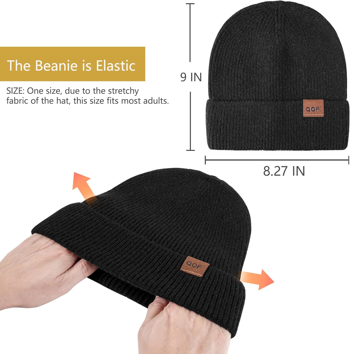 QOF Wintermodische Woll-Strickmütze für Damen und Herren, verdickte, warm gefütterte Unisex-Ski-Mütze mit Totenkopfkappe