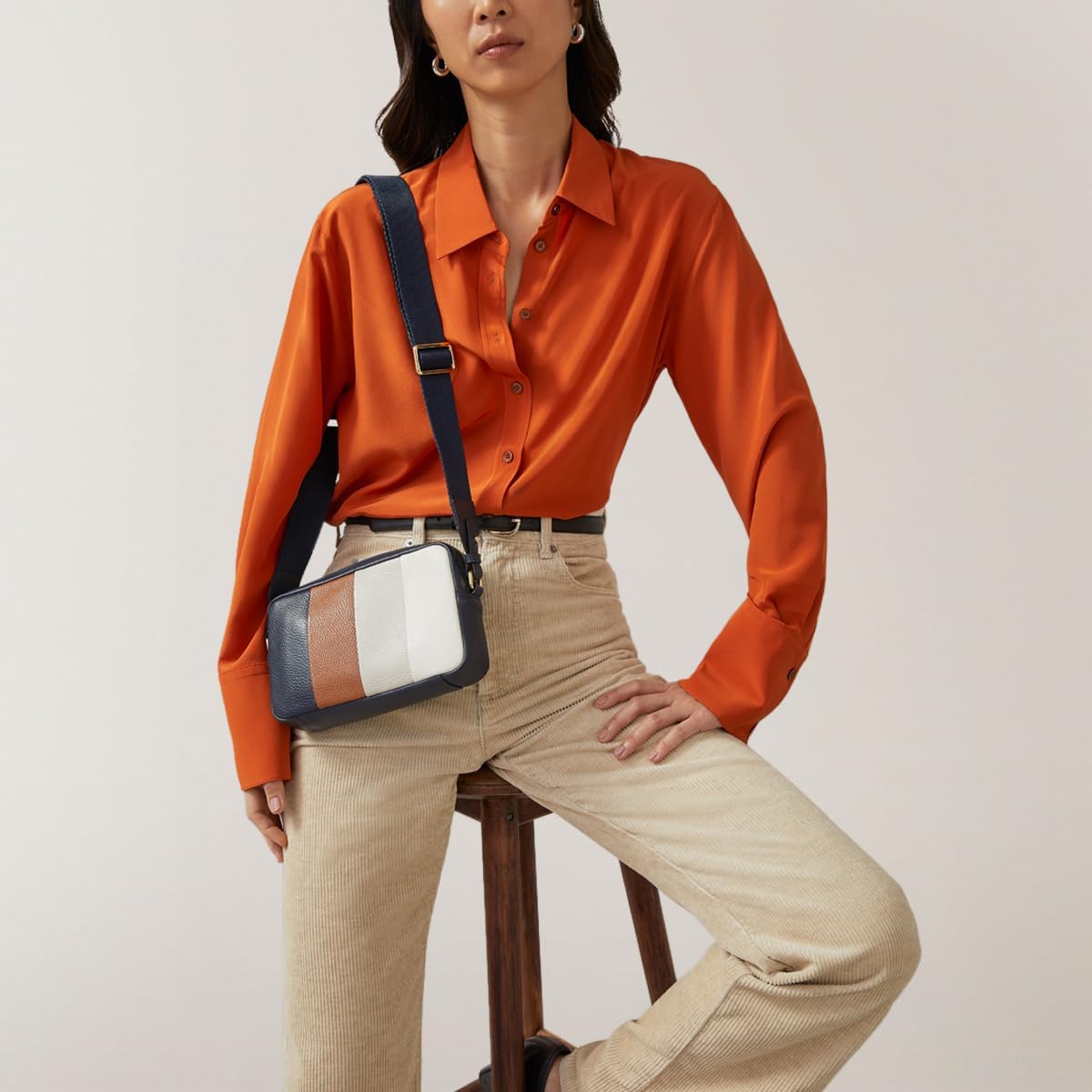 RADLEY London Tavistock - Stripe - Mini Zip Around Crossbody Bag - Ink · v2