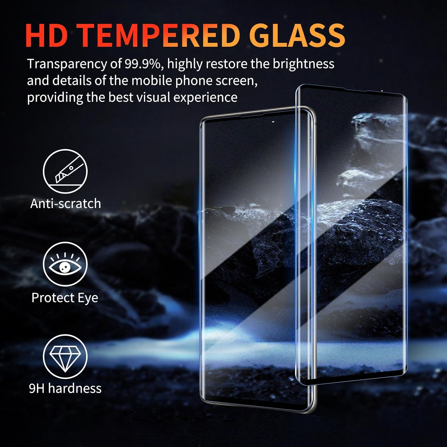 Lot de 2 protecteurs d'écran pour Samsung Galaxy S10/S10 Plus 6,4 pouces avec 2 protecteurs d'objectif d'appareil photo, film en verre trempé incurvé 3D anti-rayures, dureté 9H, transparent HD, compatible avec les étuis