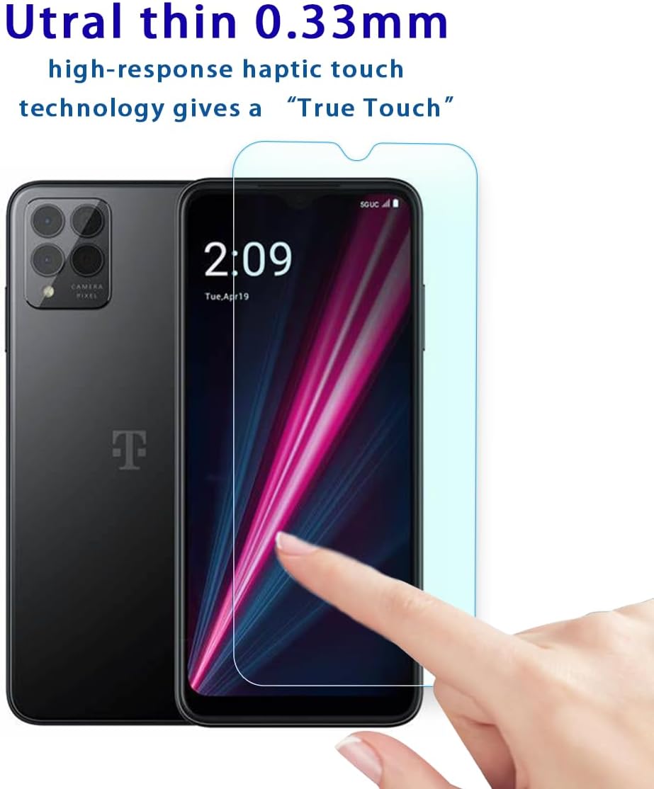 Tempered Glass Screen Protector Designed for T-Mobile Revvl 6 Pro 5G, Smartphone Tempered Film, HD, 9H Hardness, Anti-scratch, Touch Sensitive, Drop-protection · v2