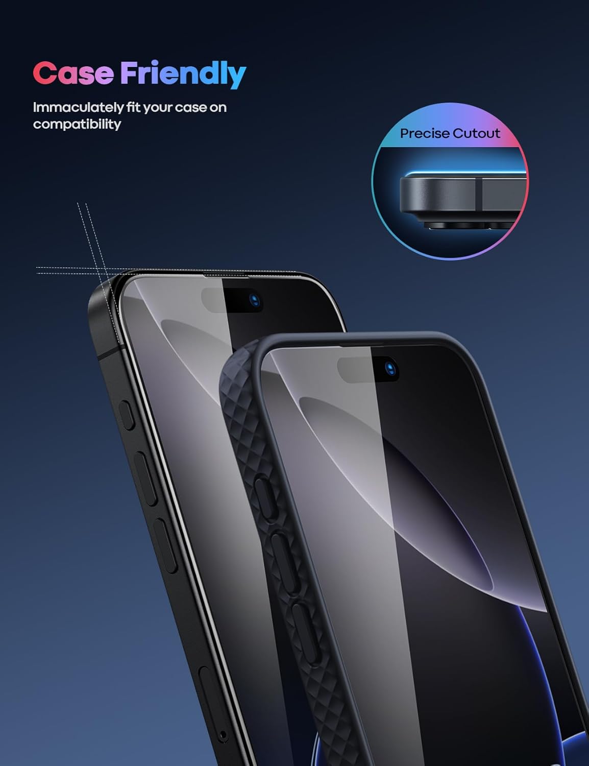 Lamicall Screen Protector for iPhone 16 Pro Max (6.9), [Top 9H Tempered Glass Film], Easy Alignment Frame, Fingerprint Resistant, 0 Bubbles, HD Clear for iPhone 16 Pro Max Tempered Glass - [2 Pack]