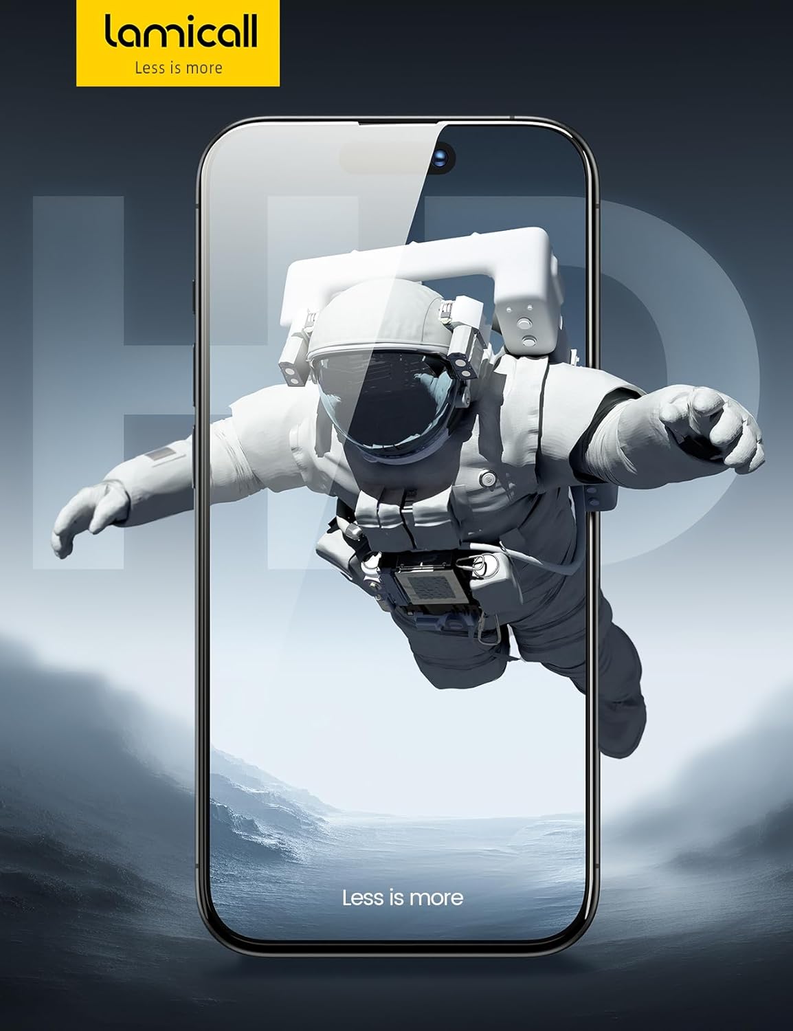 Lamicall 2 2 for iPhone 16 Plus Max Screen Protector (6.7) with Camera Lens Protector, [Top 9H Tempered Glass Film], Easy Alignment, Anti-Scratch, 0 Bubbles, HD Clear for iPhone 16 Plus - 2 Pack Each