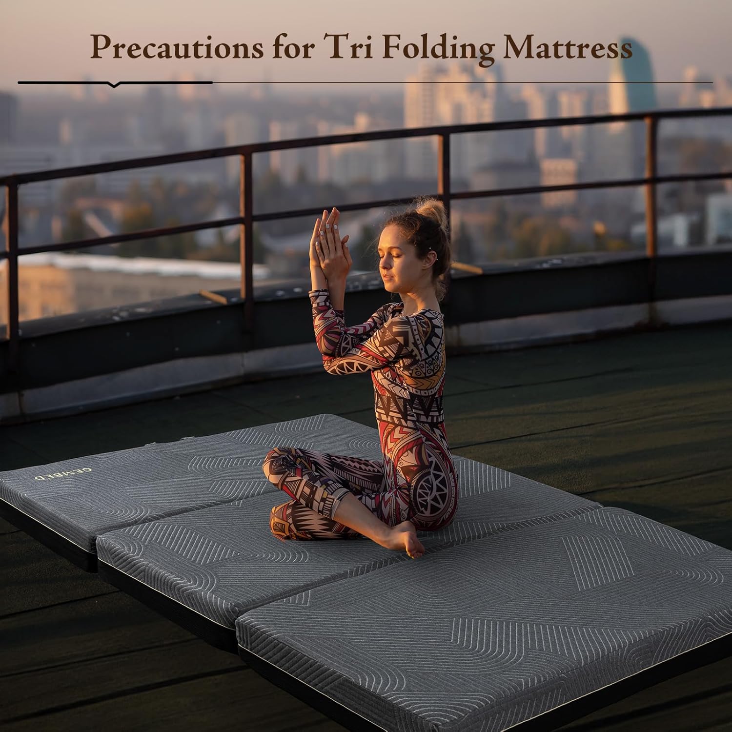 Tri Folding Mattress Queen Size - Memory Foam Tri-fold Mattress, Handle  Non-Slip Bottom, Portable Foldable Sofa Bed Floor Mattress Chair for Travel RV Camping Guest Yoga - 4 Inch, 78x58"x4" · v3