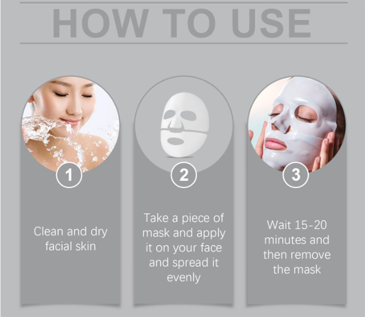 4Packs Rosemine Deep Collagen Anti-Wrinkle Lifting Overnight Mask Facial sheet masks with low molecular weight collagen for lifting, firming, and moisturizing