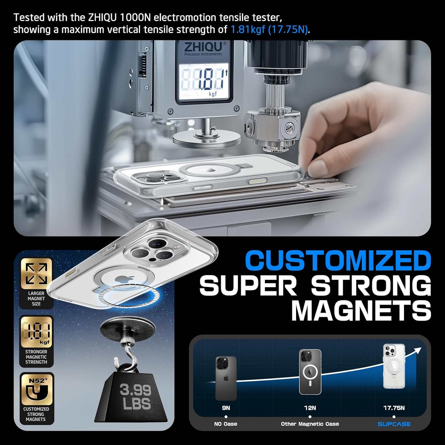 Custodia SUPCASE per iPhone 16 Pro Max con pulsante di acquisizione del controllo della fotocamera (Unicorn Beetle Mag), [supporto integrato] [compatibile con MagSafe] [Protezione di livello militare] Custodia magnetica trasparente per telefono, Crystal