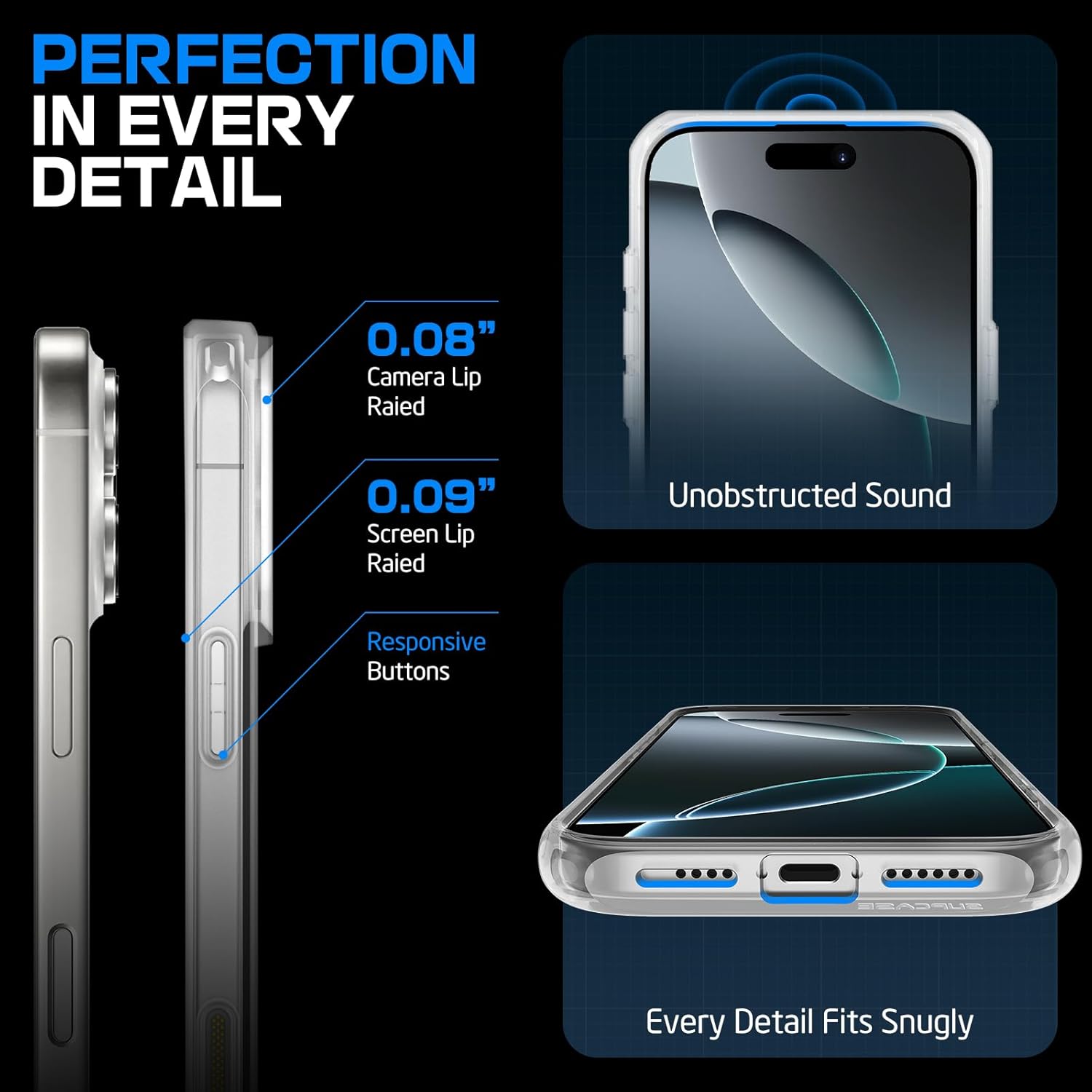 Custodia SUPCASE per iPhone 16 Pro Max con pulsante di acquisizione del controllo della fotocamera (Unicorn Beetle Mag), [supporto integrato] [compatibile con MagSafe] [Protezione di livello militare] Custodia magnetica trasparente per telefono, Crystal