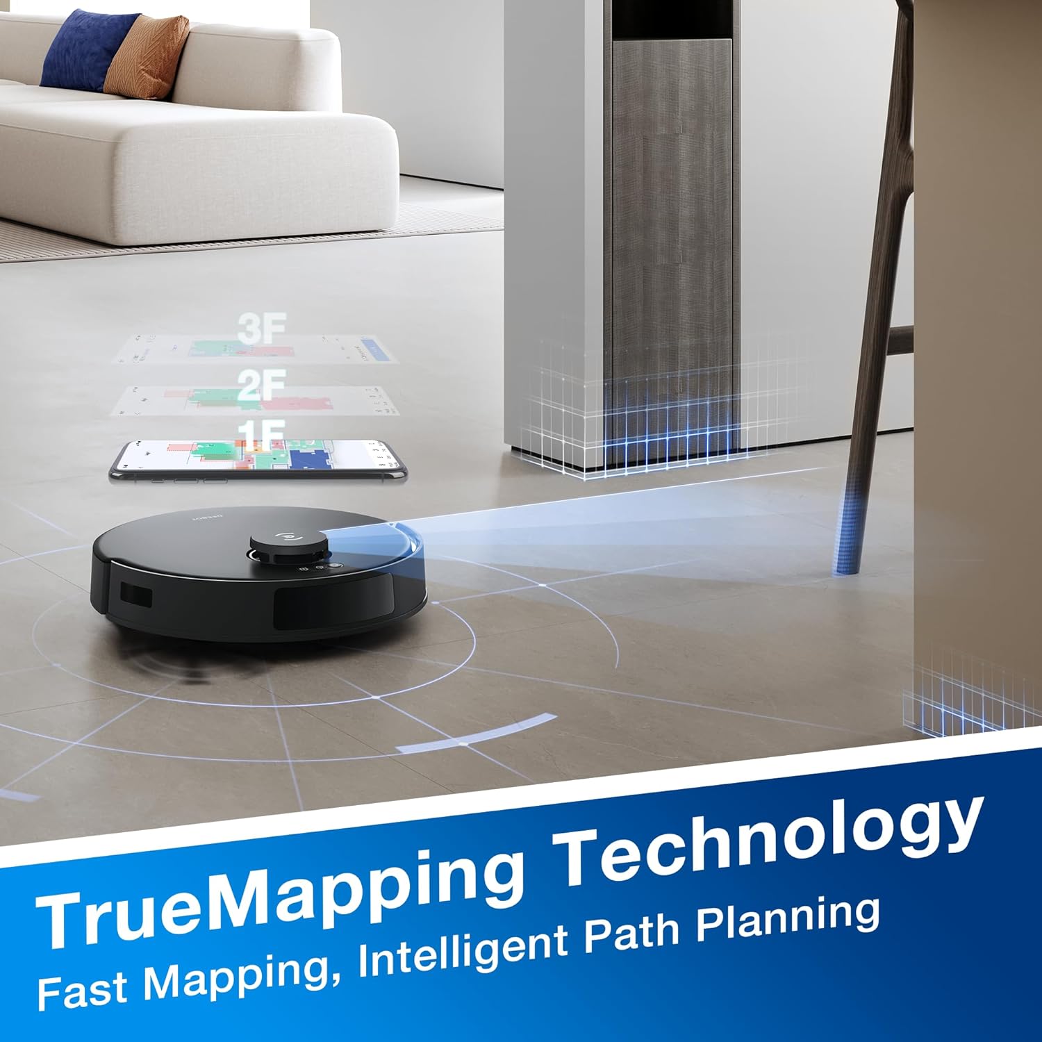 ECOVACS DEEBOT N20 Plus Robot Vacuum and Mop,with Bagless Self Emptying Station,8000Pa Powerful Suction,Anti-Tangle Technology,45-Day Capacity,300 Minutes Runtime,Perfect for Pet Hair · v3