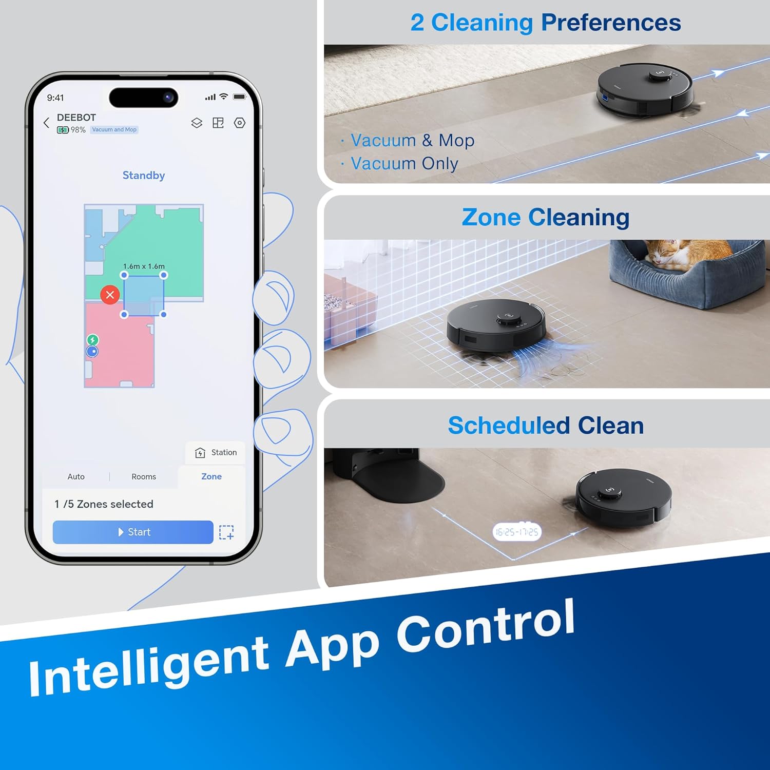 ECOVACS DEEBOT N20 Plus Robot Vacuum and Mop,with Bagless Self Emptying Station,8000Pa Powerful Suction,Anti-Tangle Technology,45-Day Capacity,300 Minutes Runtime,Perfect for Pet Hair · v3